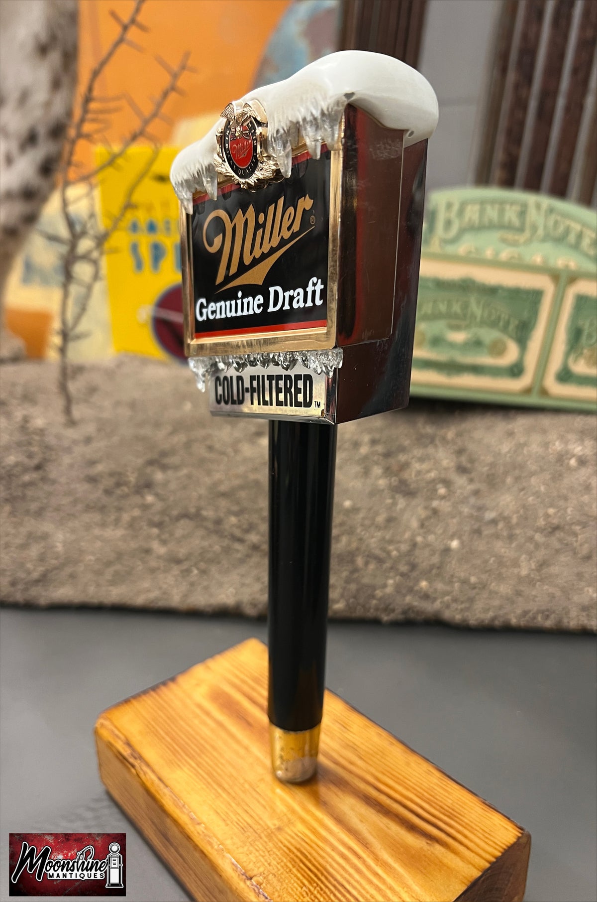 Vtg. Miller Genuine Draft Beer Tap Handle Cold Filtered MGD - Free Shipping!