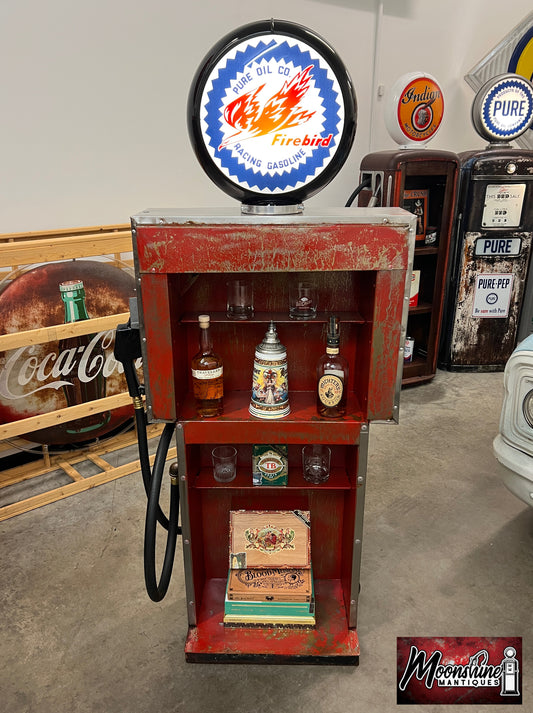 Rustoration 1960’s PURE Firebird Racing Gas Pump w/ Shelves - Mancave Decor - Free Shipping!
