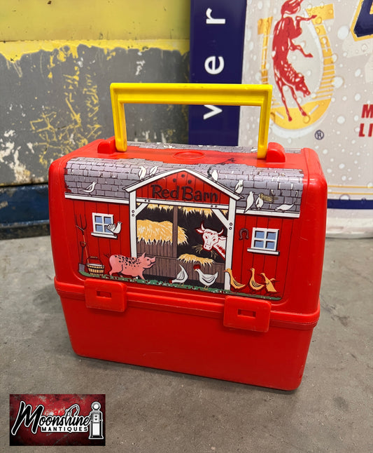 Vtg. 1981 RED BARN Lunch Box - Free Shipping!