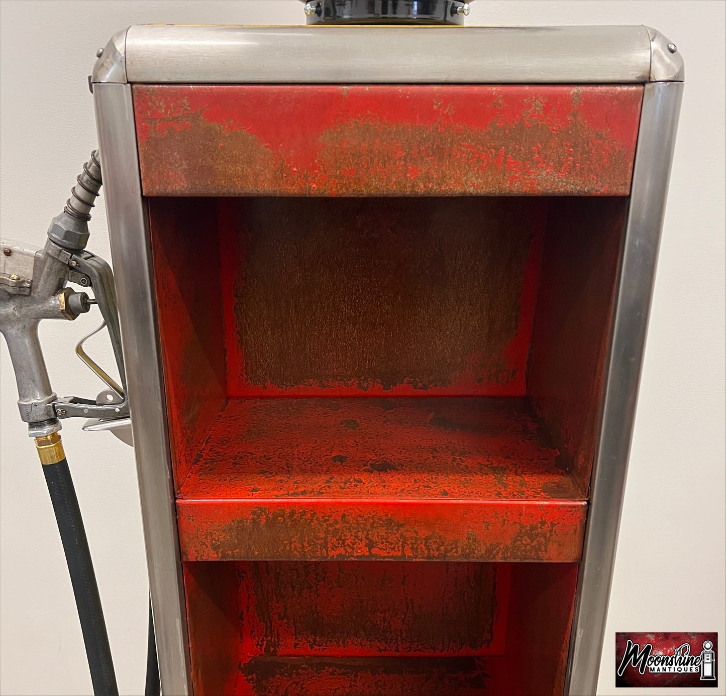 Rustoration 1940’s HOT ROD GASOLINE Bowser Gas Pump w/ Shelves - Mancave Decor - Free Shipping!