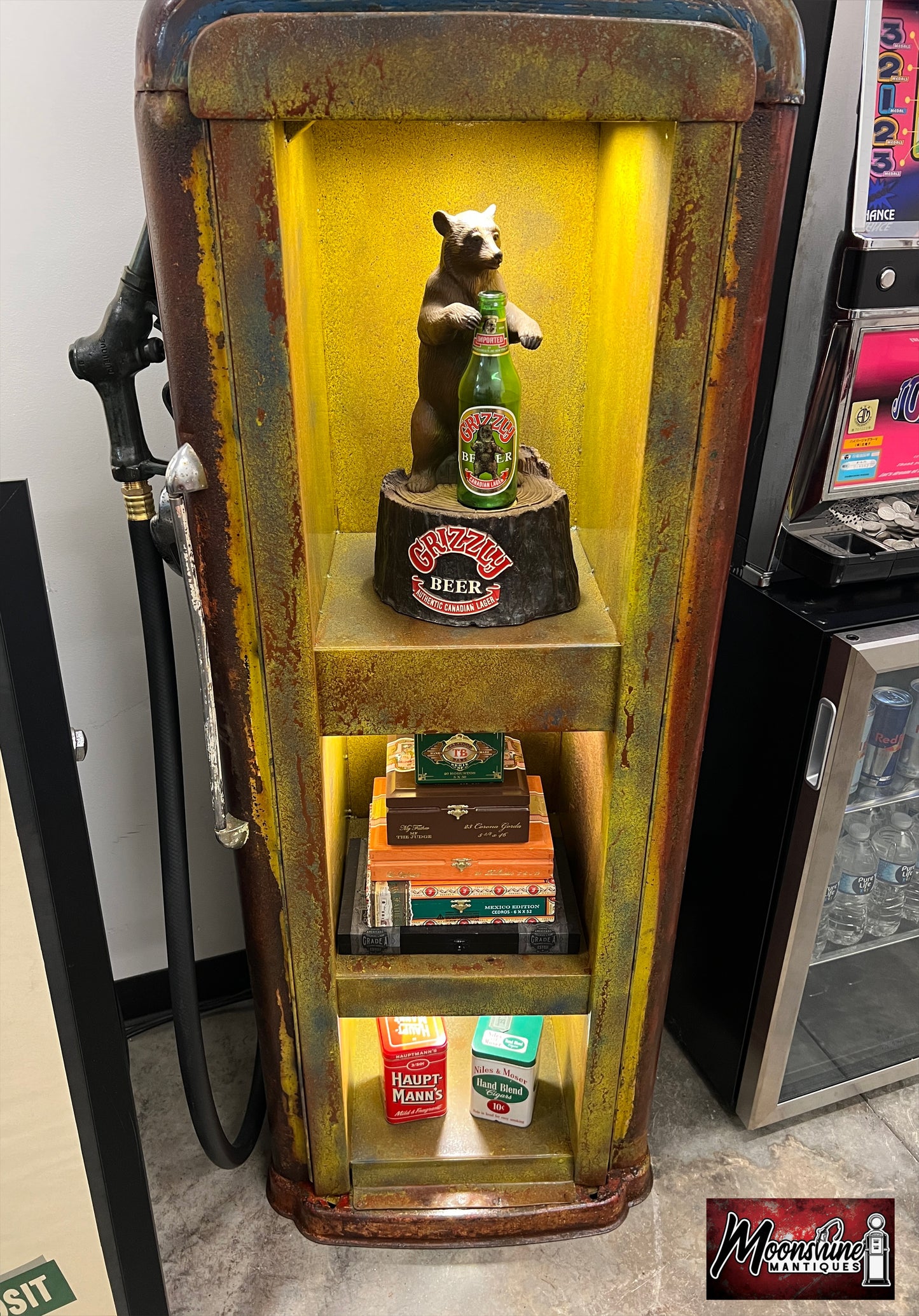 Rustoration 1940’s CONOCO GASOLINE Gilbarco Gas Pump w/ Shelves - Mancave Decor - Free Shipping!