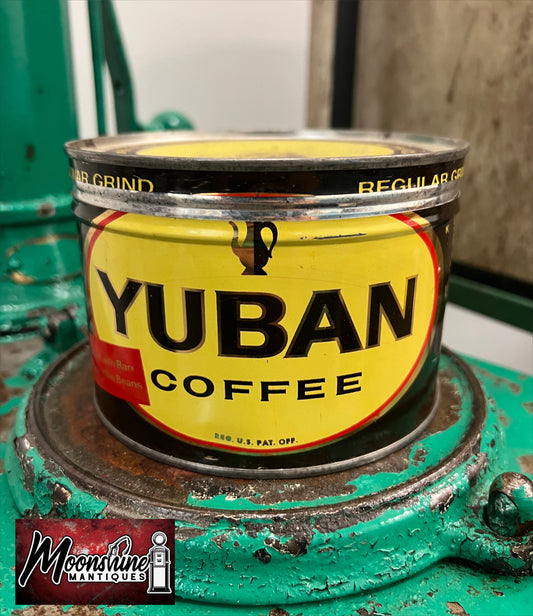 Vtg. YUBAN COFFEE Tin Can - Free Shipping!