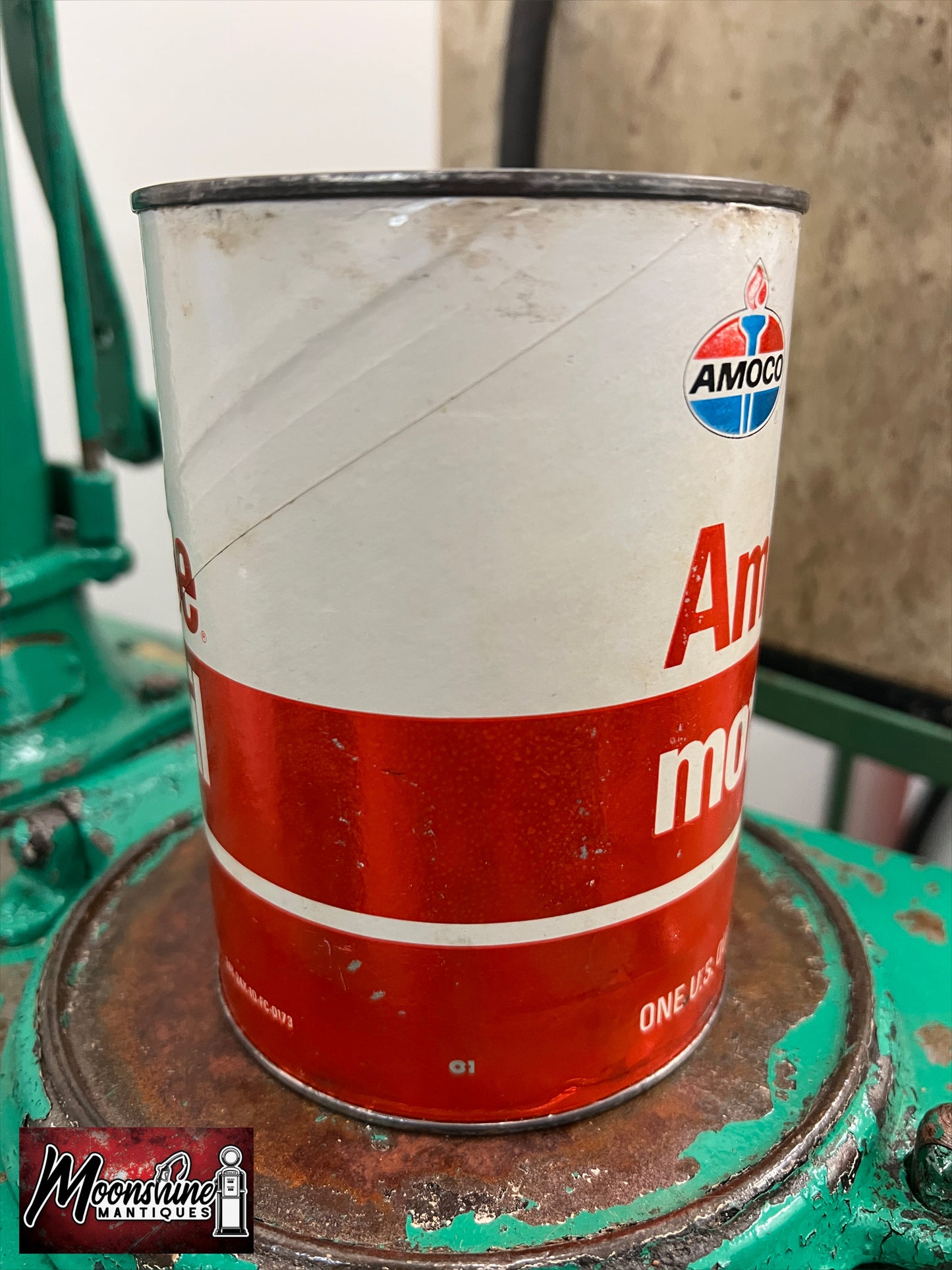 1970's AMOCO Amolube Motor Oil Can 1 qt - Gas & Oil - Free Shipping!