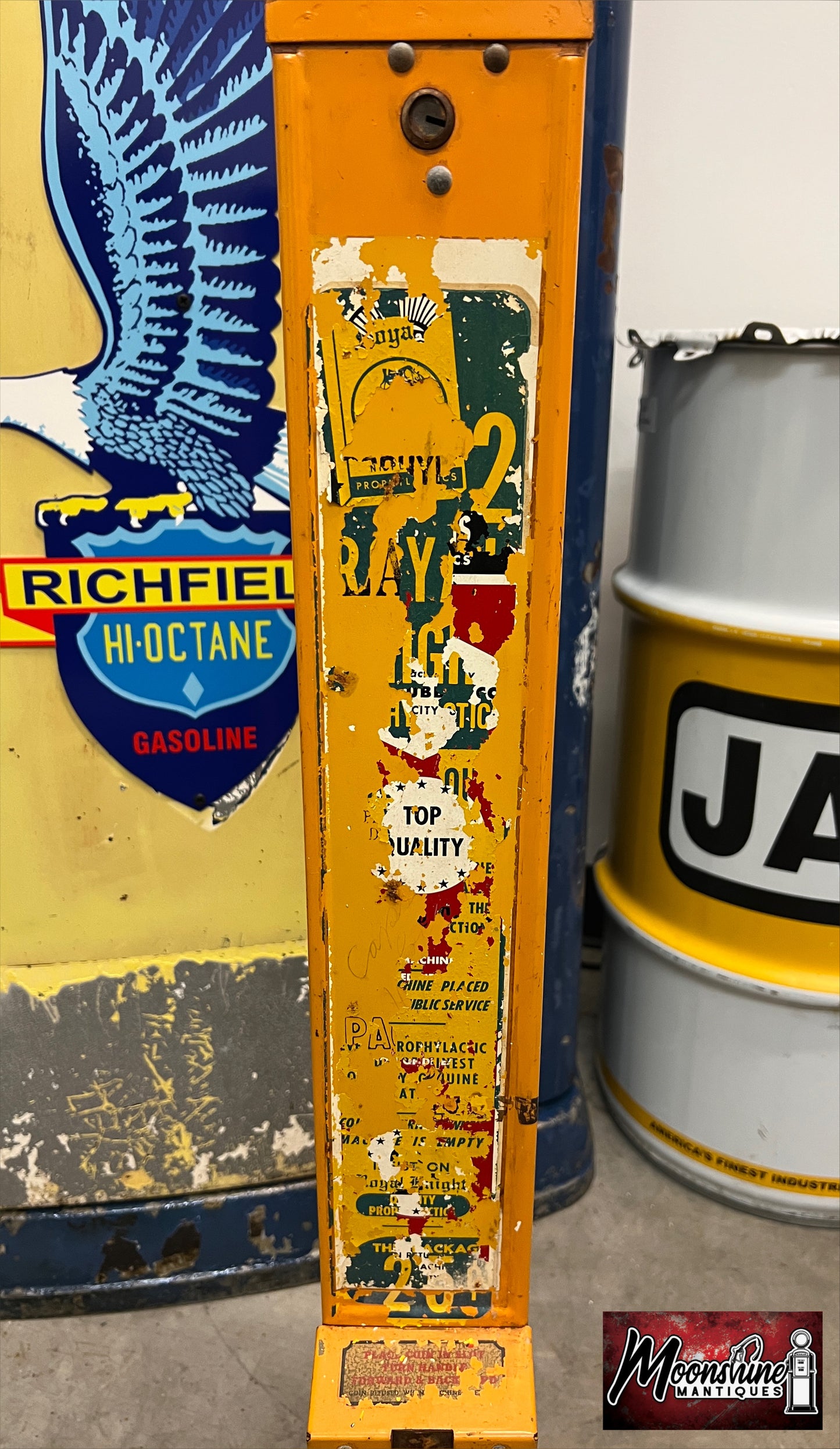 Vtg. Service Station Condom Vending Machine - Free Shipping!