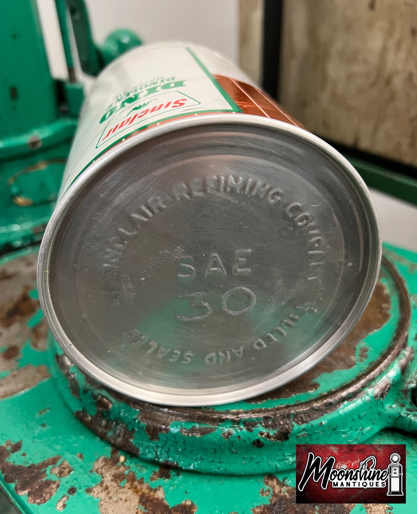 Vtg. 1960's SINCLAIR Dinolene Motor Oil Can 1 qt - Unopened - Free Shipping!