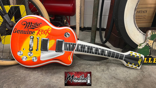 Rare Vtg. MILLER GENUINE DRAFT Beer Inflatable Guitar - Free Shipping!