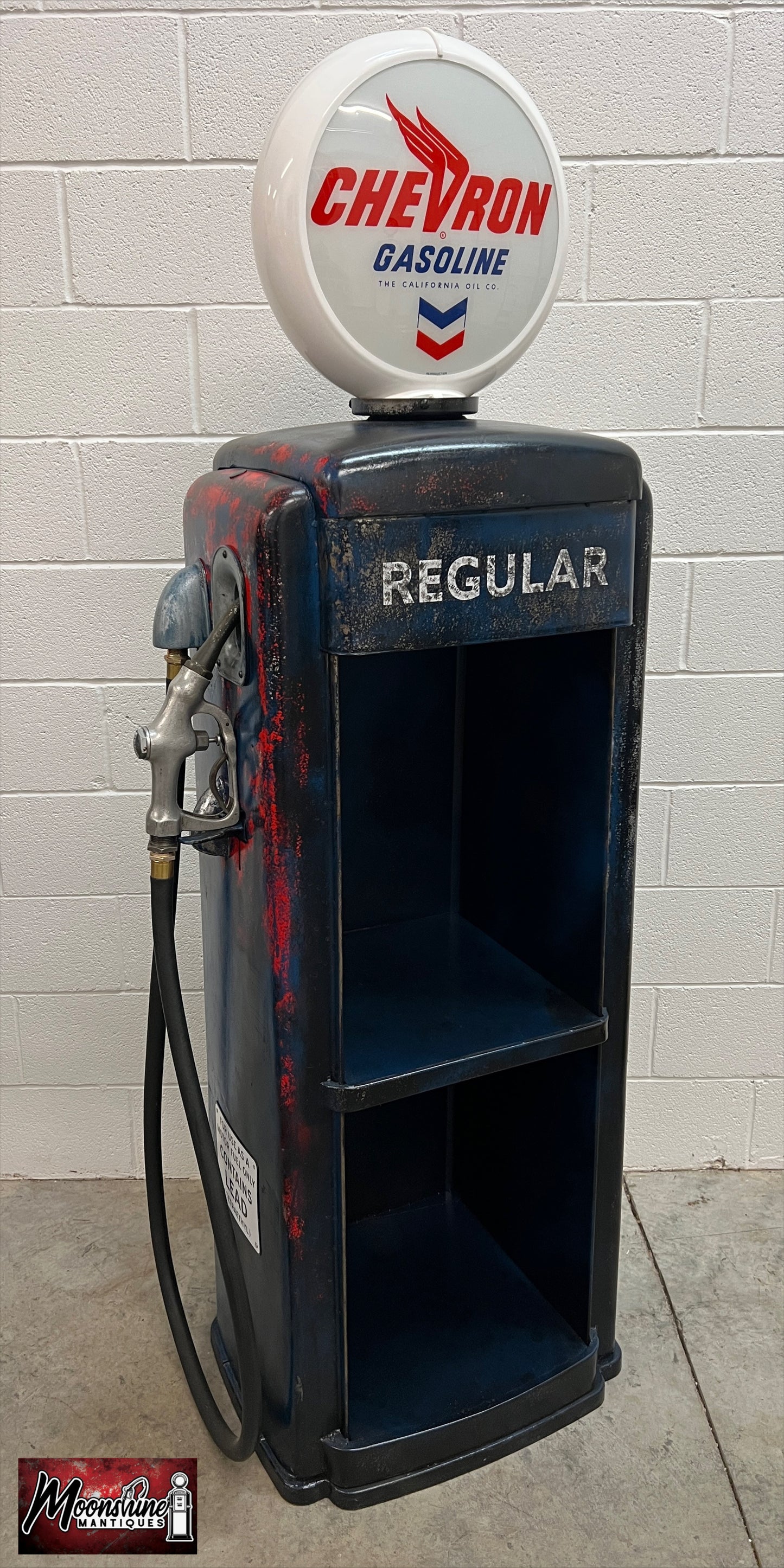 Rustoration 1950’s CHEVRON GASOLINE Tokheim Gas Pump w/ Shelves - Shipping Available!