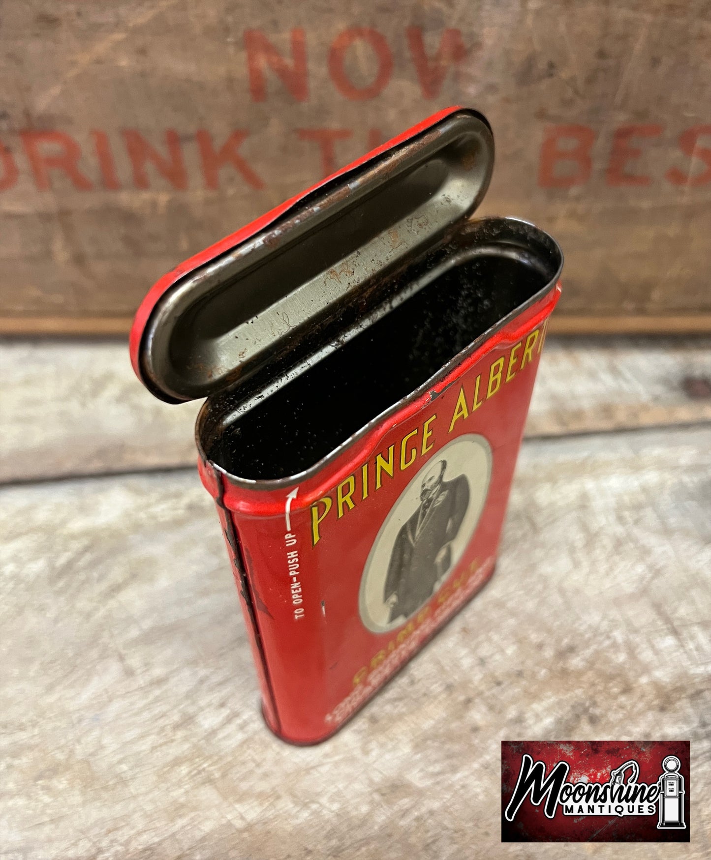 Vtg. PRINCE ALBERT Smoking Tobacco Pocket Tin - Free Shipping!