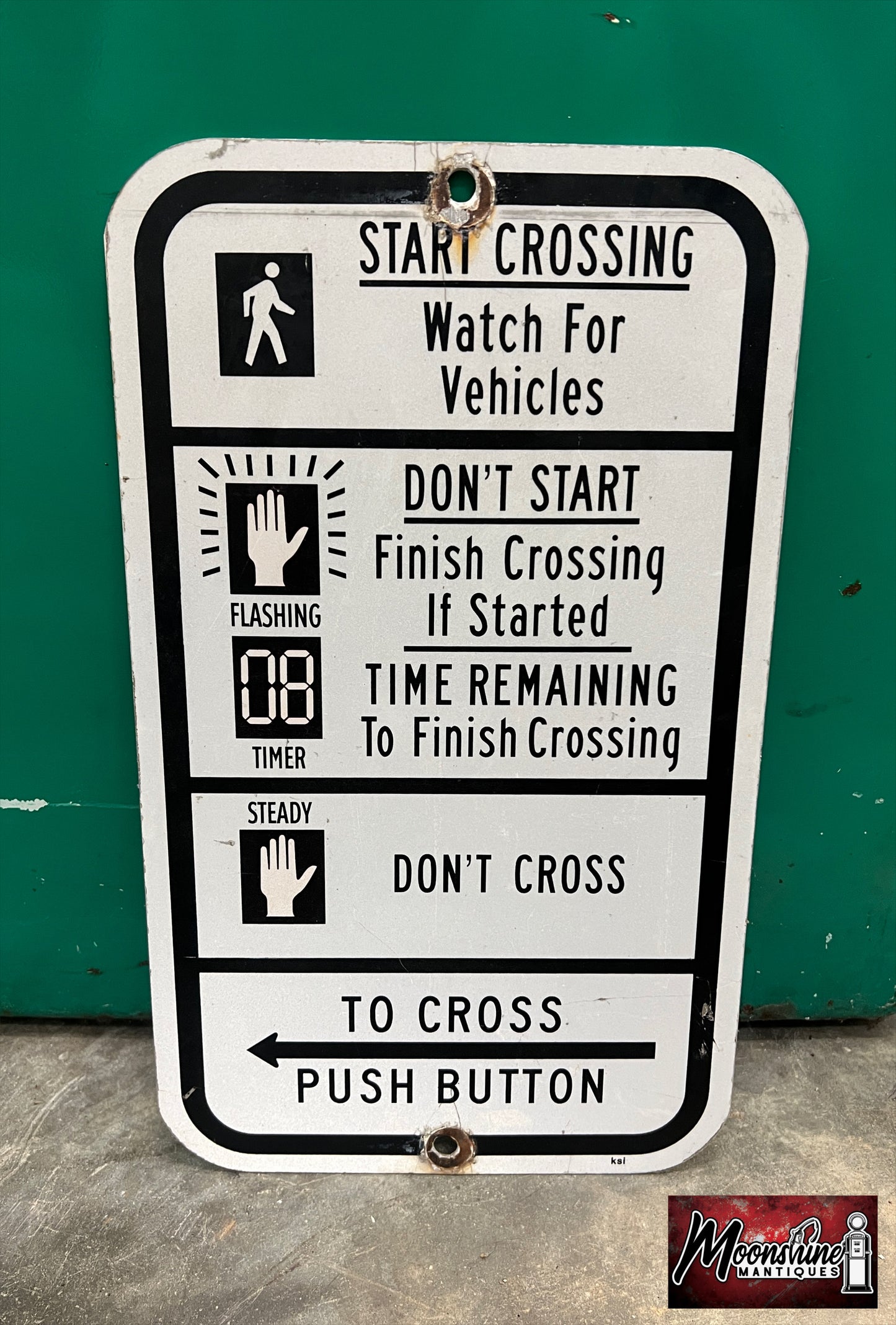 Vintage Crosswalk Street Sign - Free Shipping!