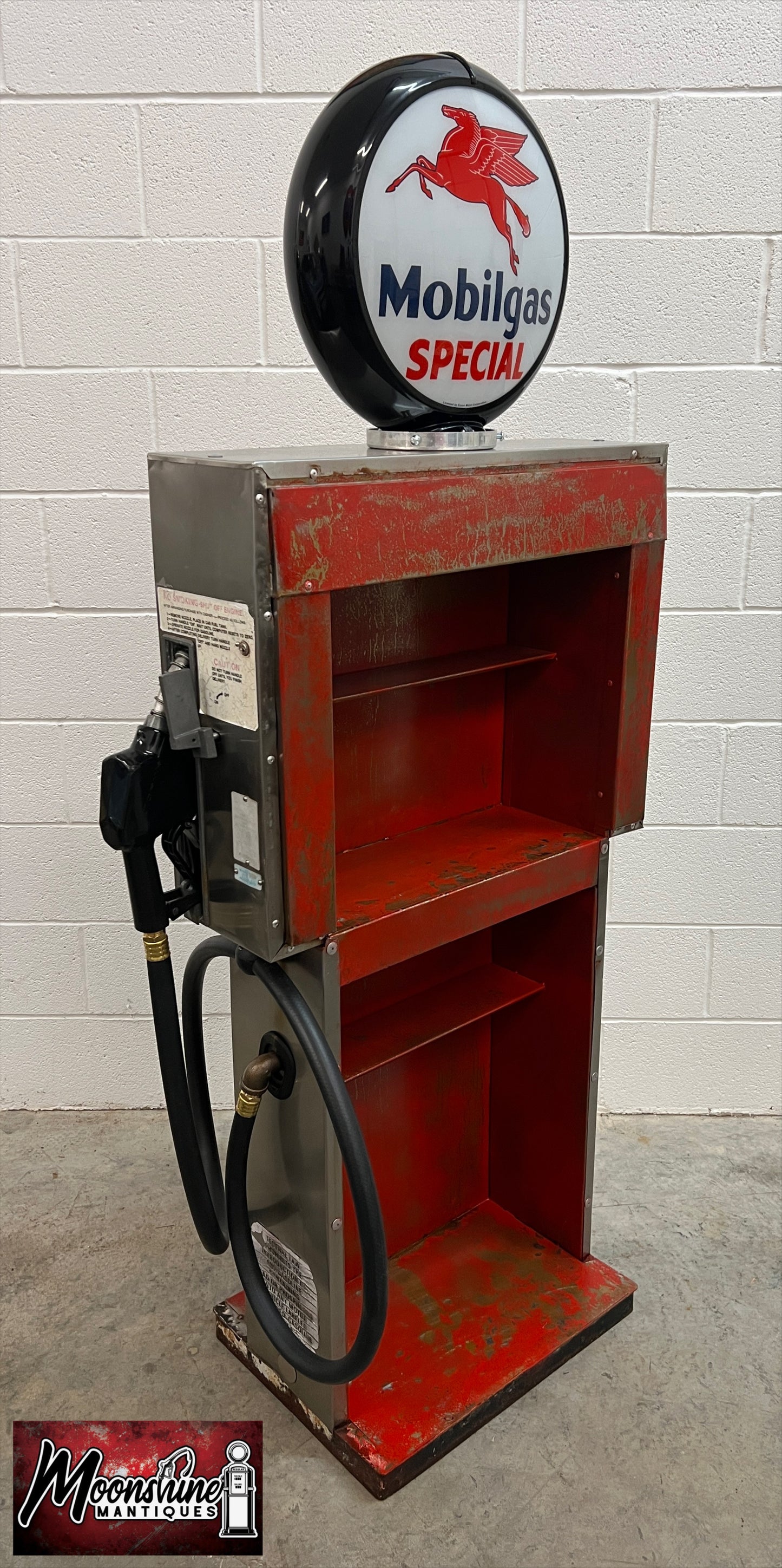Rustoration 1960’s MOBIL SPECIAL Gilbarco Gas Pump w/ Shelves - Mancave Decor - Free Shipping!