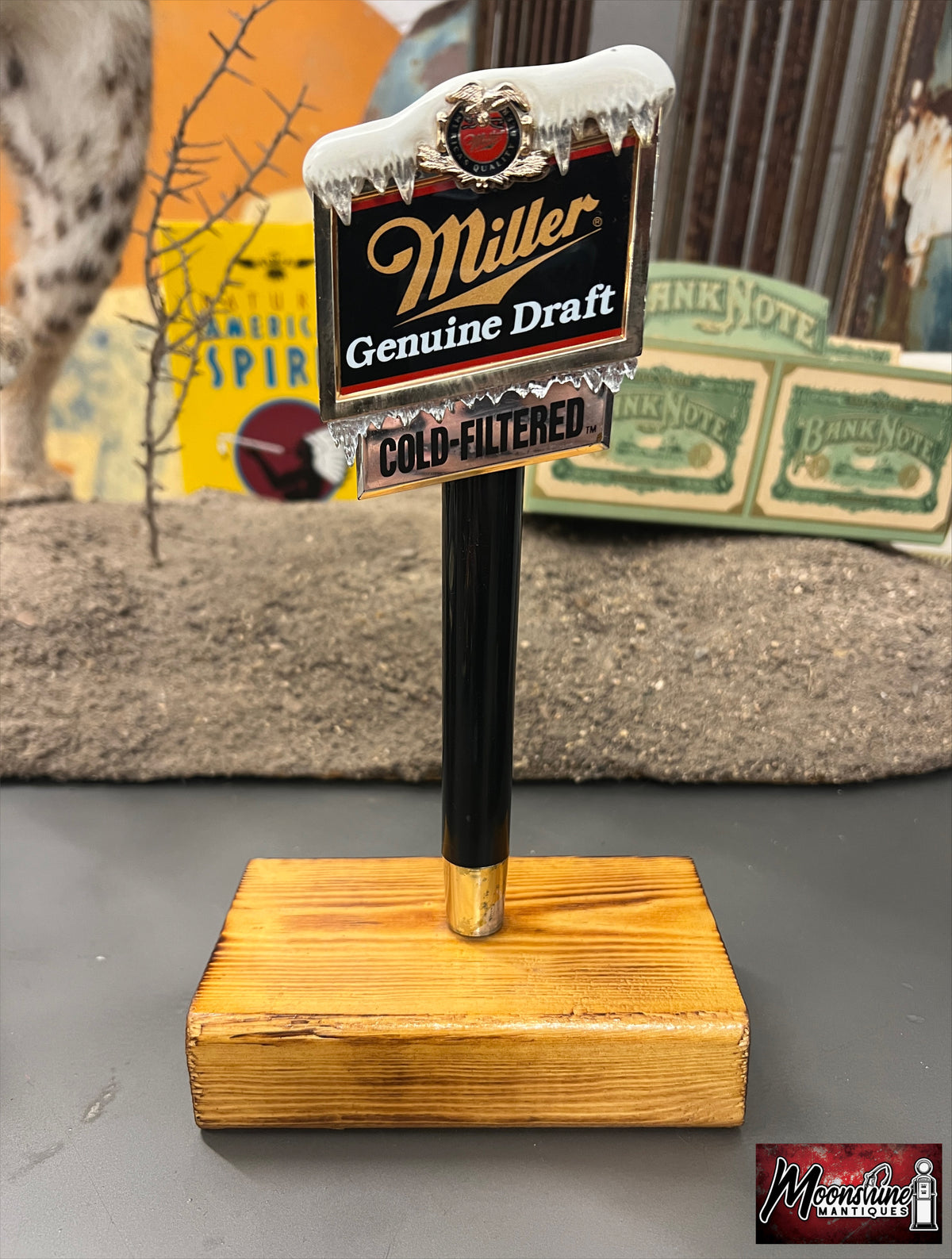 Vtg. Miller Genuine Draft Beer Tap Handle Cold Filtered MGD - Free Shipping!