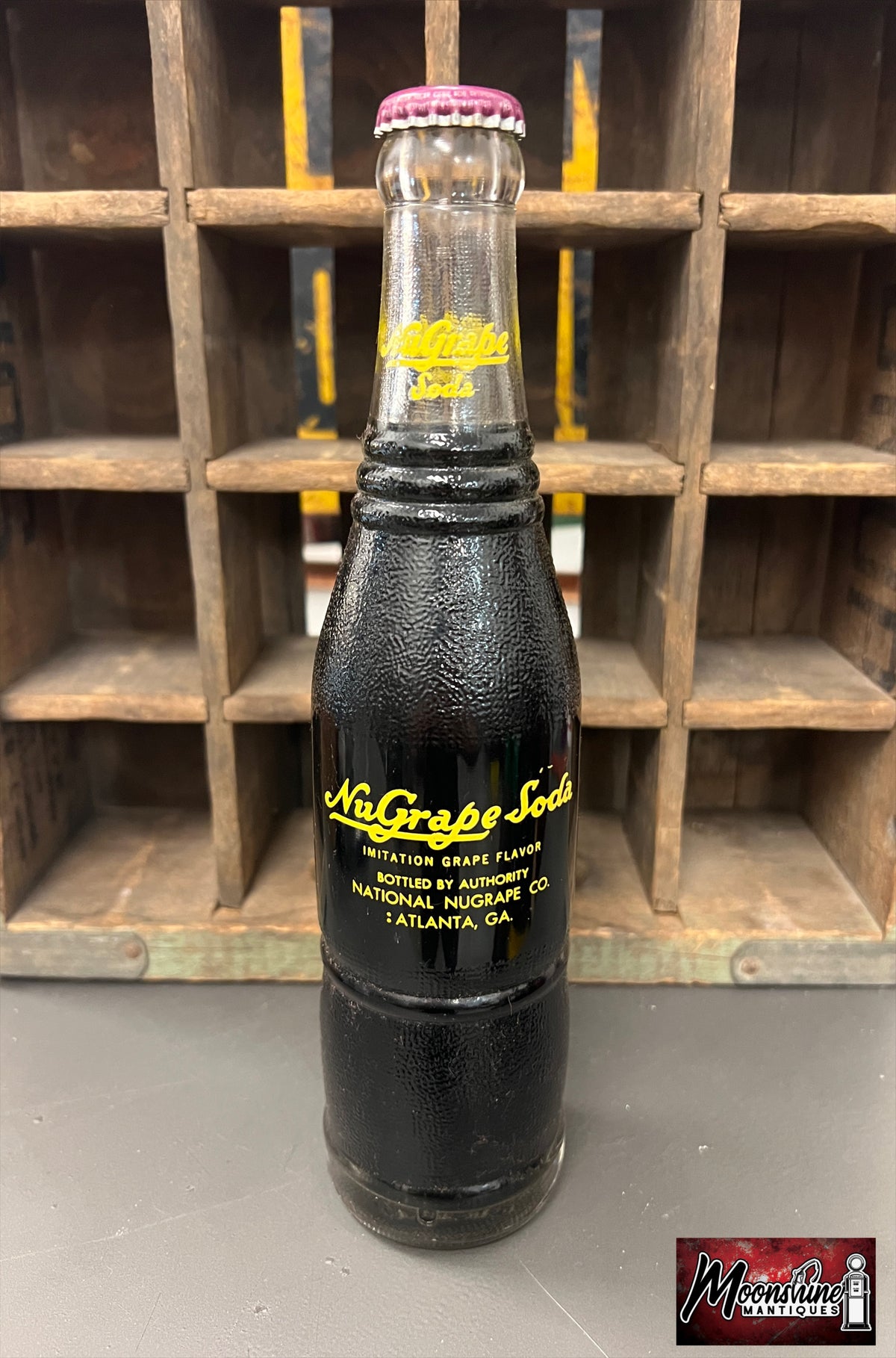 Vtg. 1950's NuGrape Soda Bottle 10oz. - Free Shipping!
