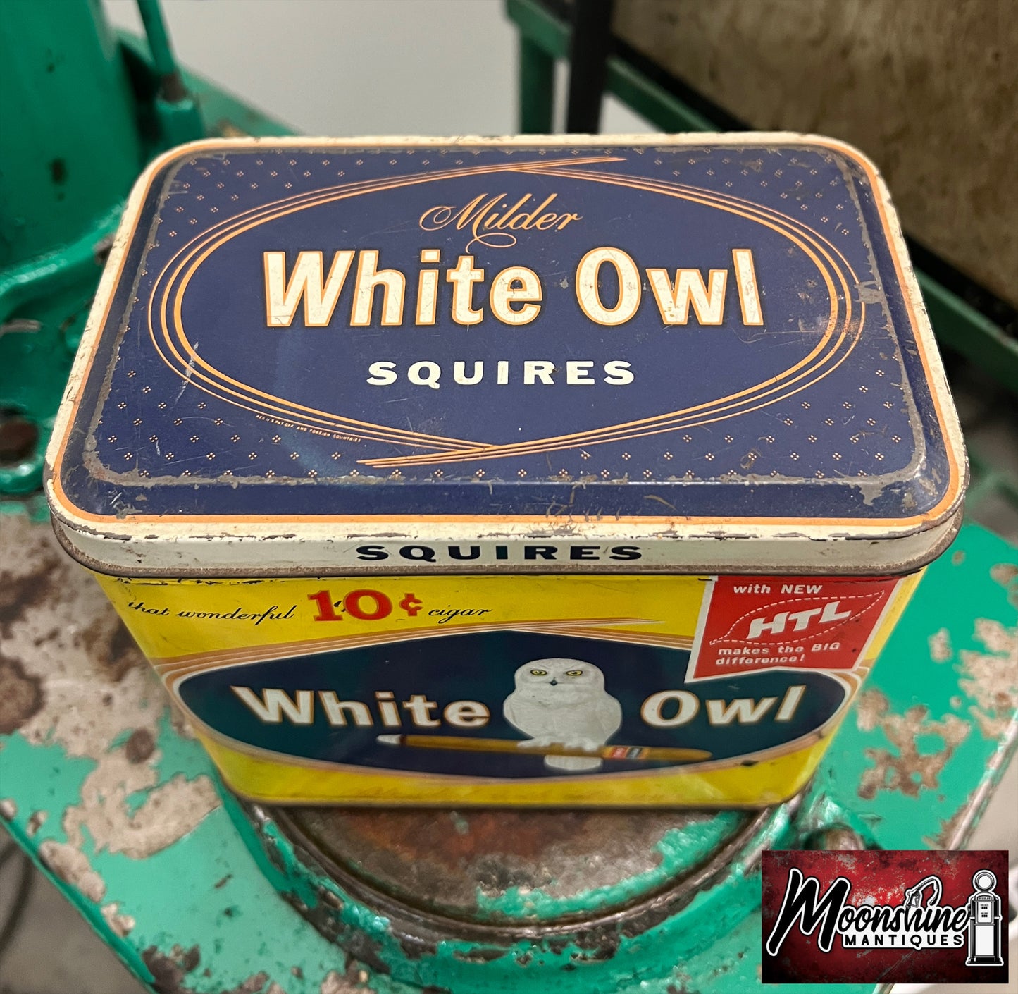Vtg. WHITE OWL Squires Cigar Tin - Free Shipping!