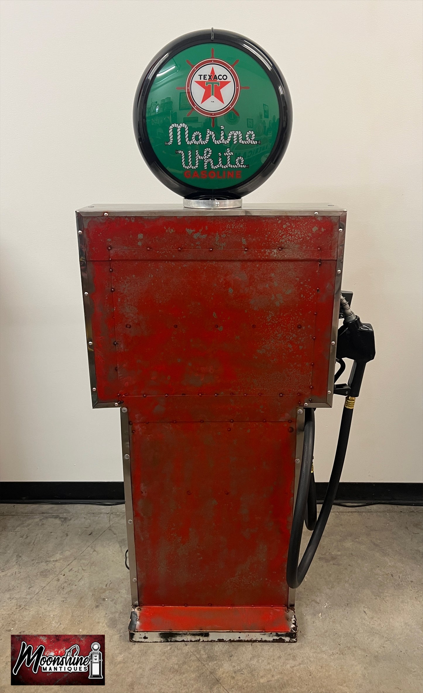 Rustoration 1960’s TEXACO MARINE Gilbarco Gas Pump w/ Shelves - Free Shipping!