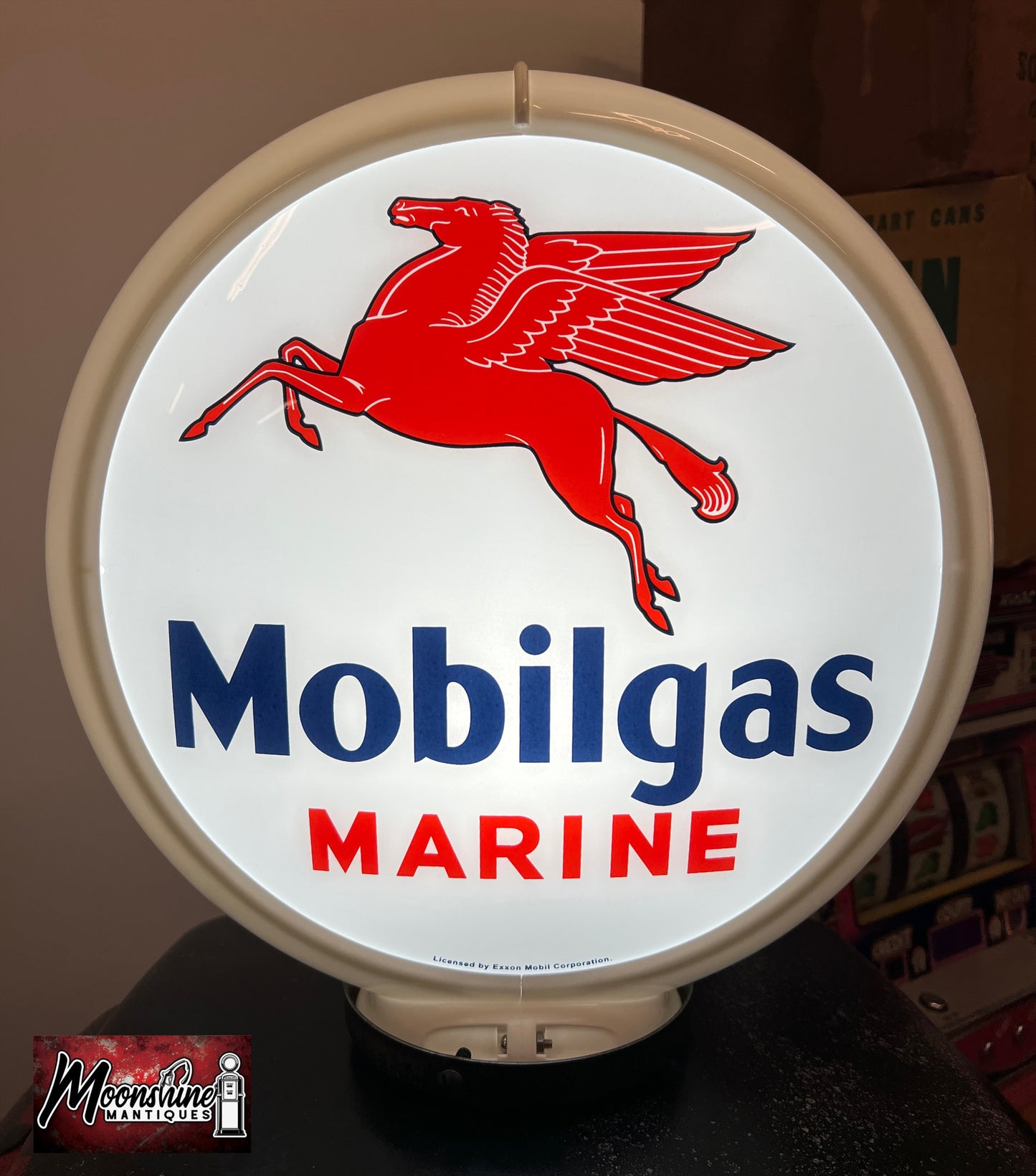 Rustoration 1950’s MOBIL MARINE Tokheim Gas Pump w/ Shelves - Mancave Decor - Shipping Available!