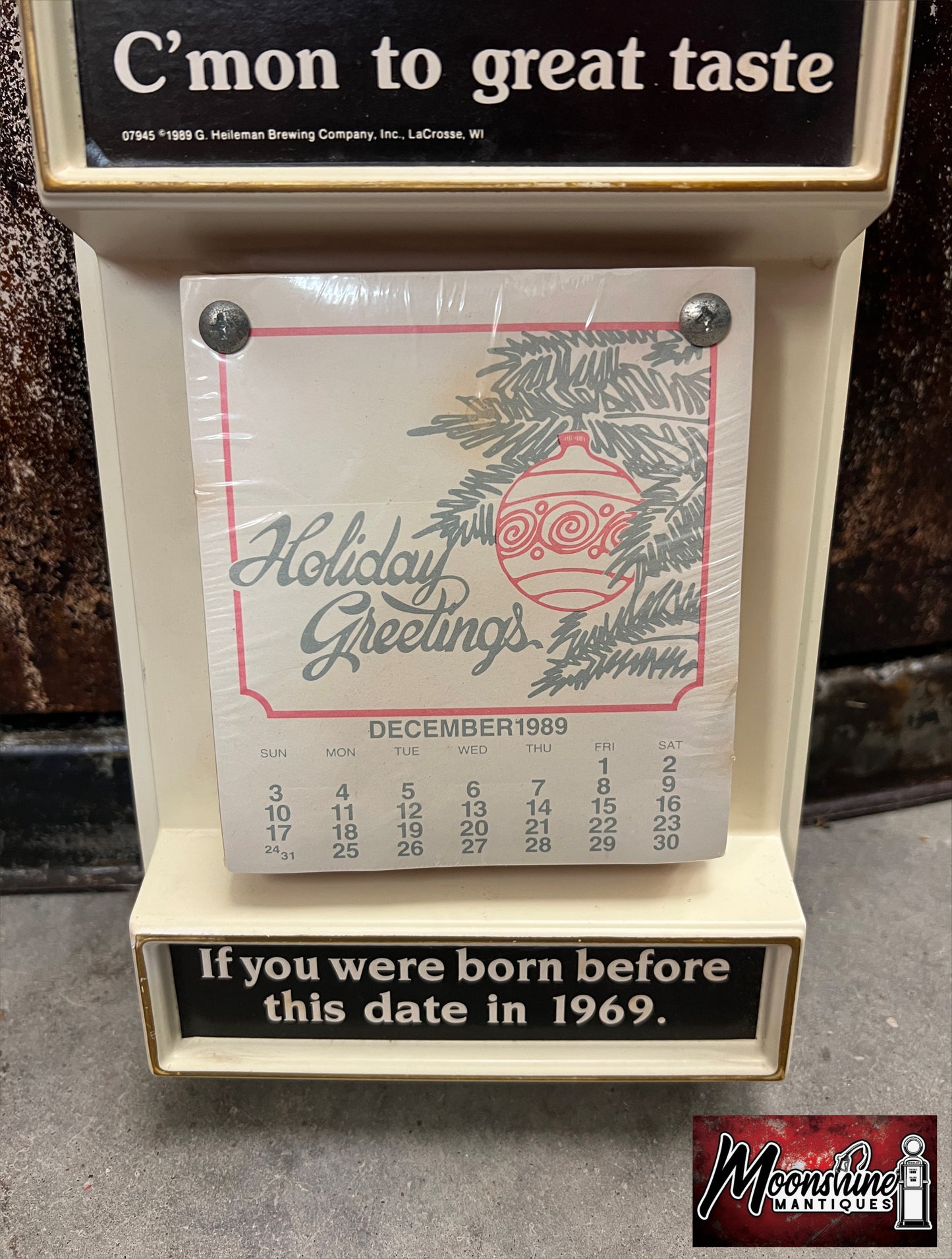 Vtg. 1989 BLATZ BEER Calendar Sign - Free Shipping!