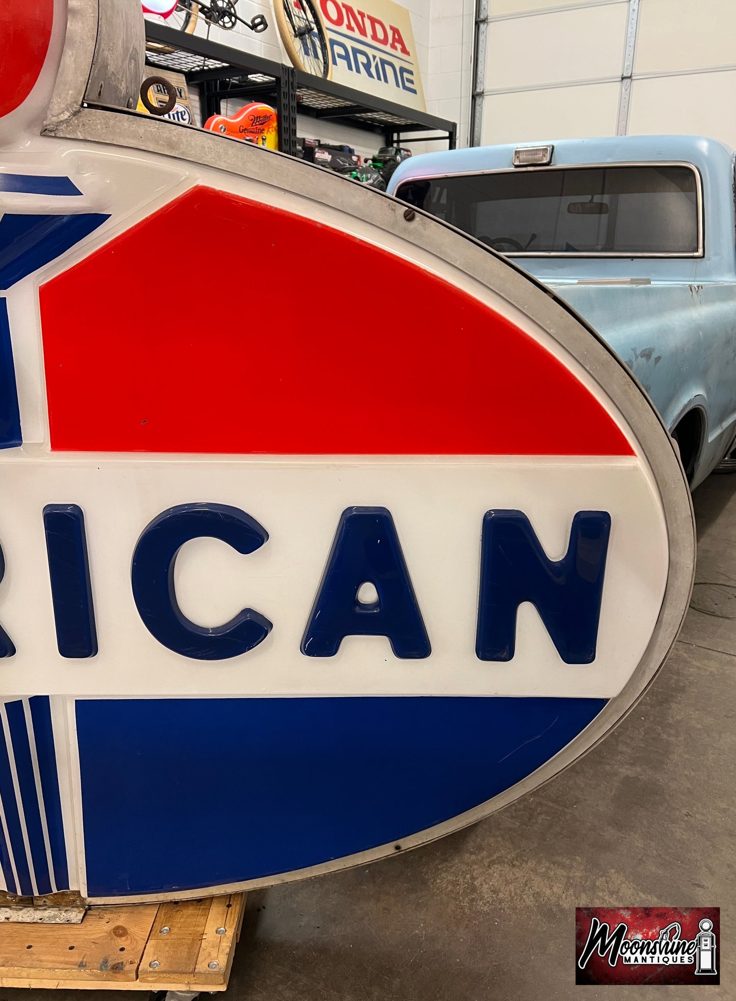 Vtg. 1960’s AMERICAN GASOLINE Service Station Sign - Shipping Available!