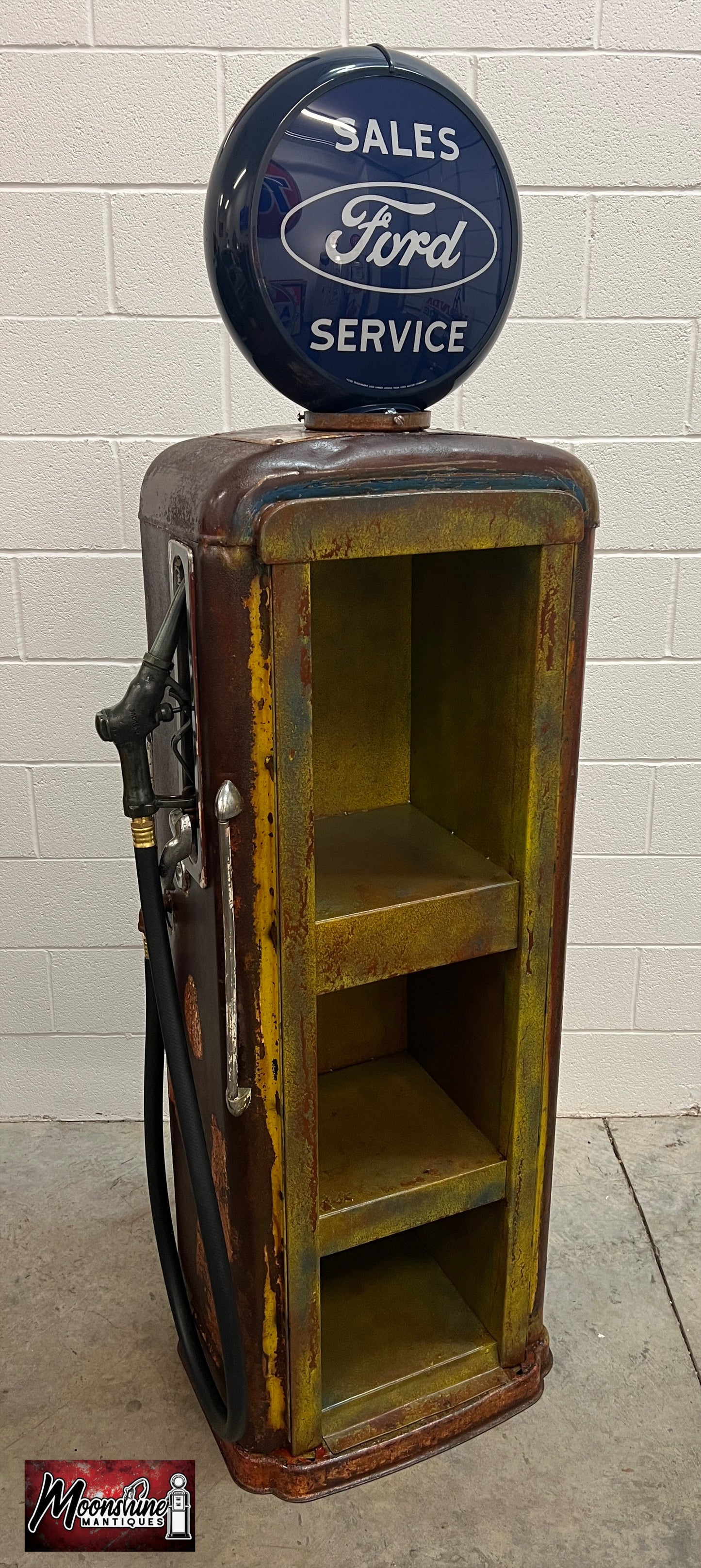 Rustoration 1940’s FORD Gilbarco Gas Pump w/ Shelves - Mancave Decor - Free Shipping!