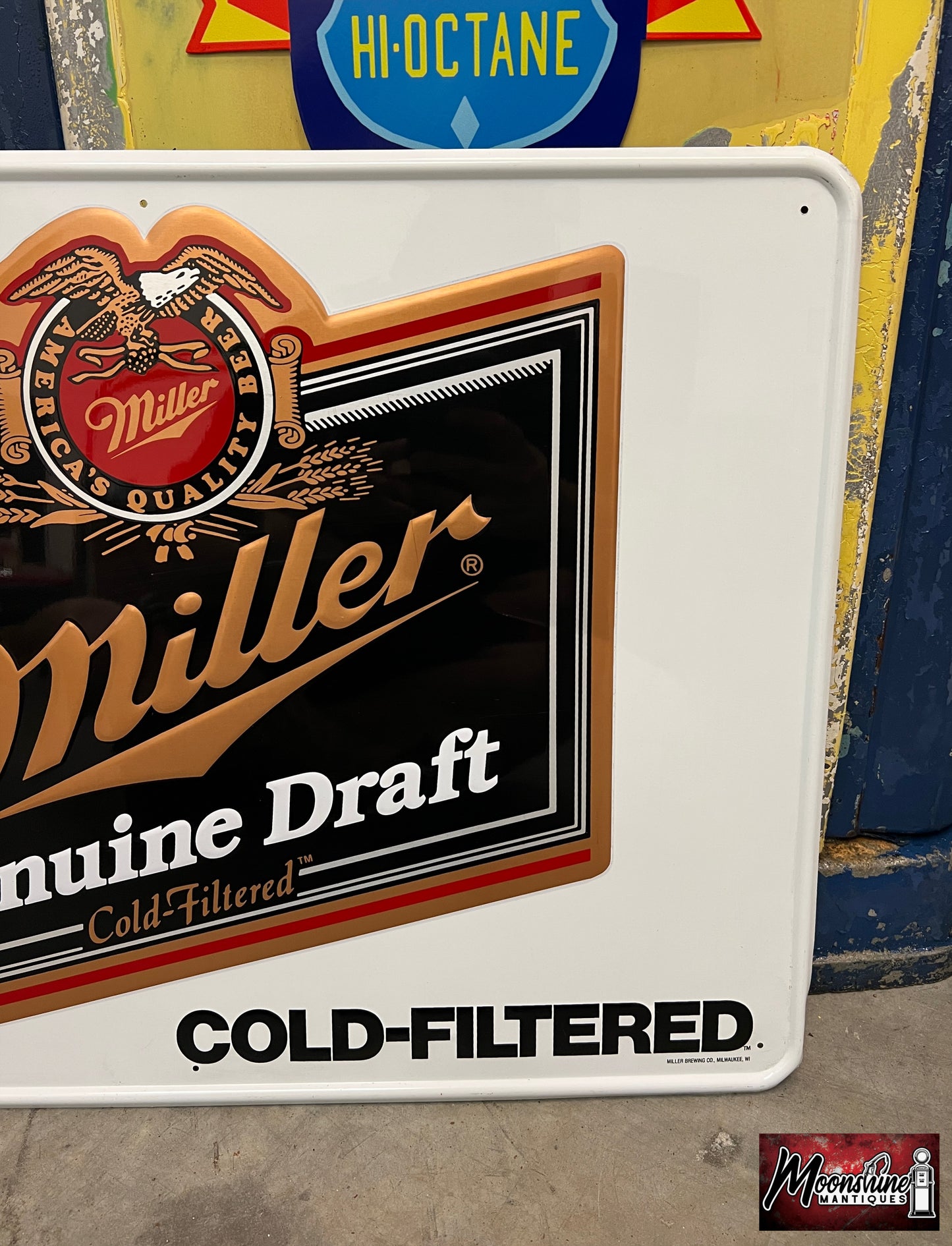 Vtg. MILLER GENUINE DRAFT Beer Sign - Free Shipping!