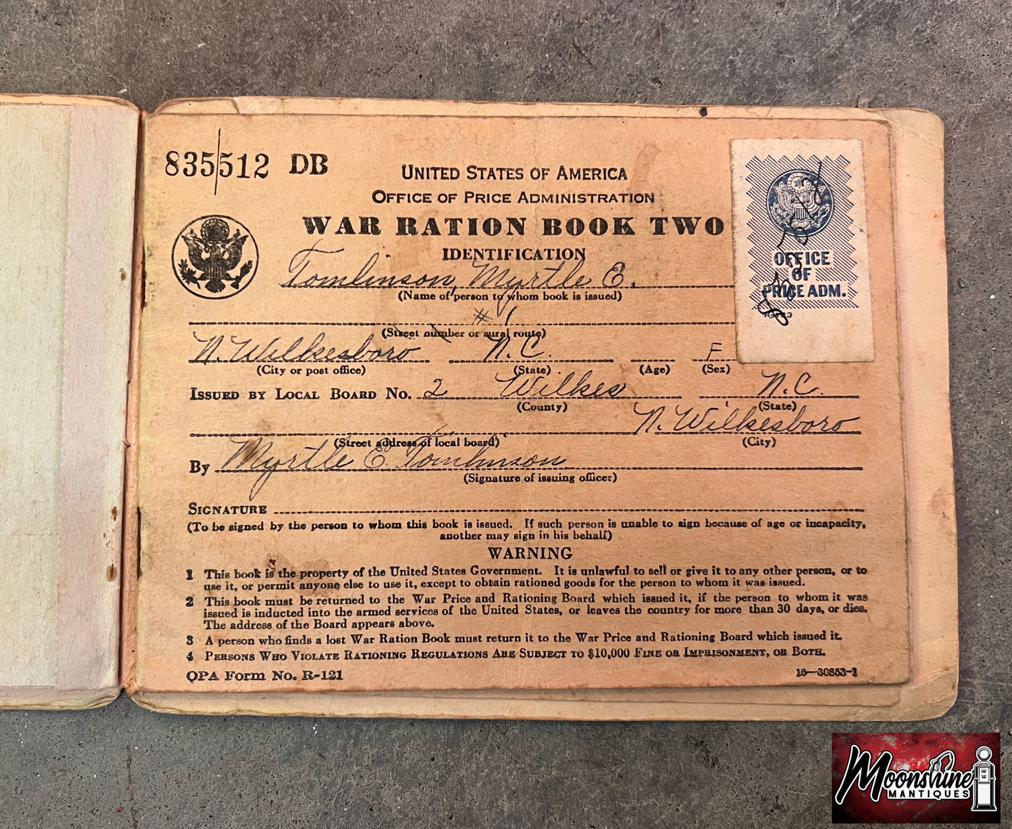 1943 MERITA BREAD Lone Ranger WWII War Ration Book - Free Shipping!