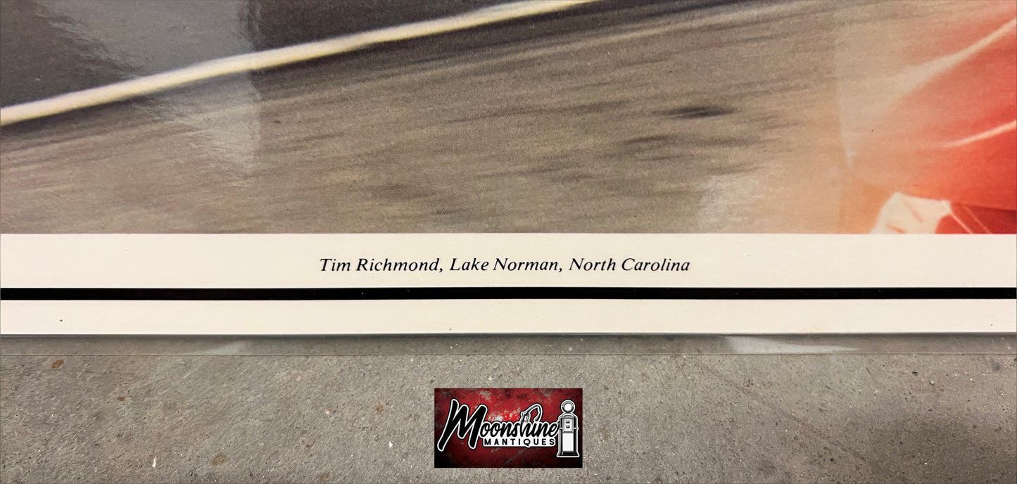 1980’s SportStar Photo Graphics NASCAR Tim Richmond Old Milwaukee Beer Placemat - Free Shipping!