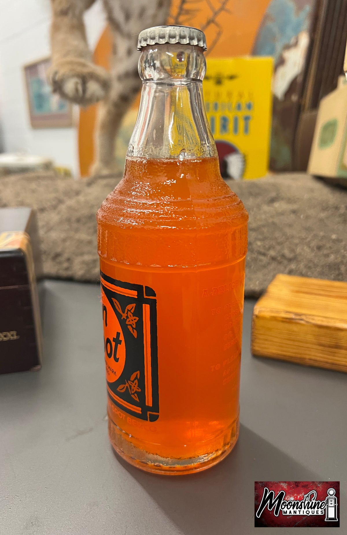 Vtg. SUN SPOT Orange Soda Bottle - Atlanta GA 1938 ACL - Free Shipping!