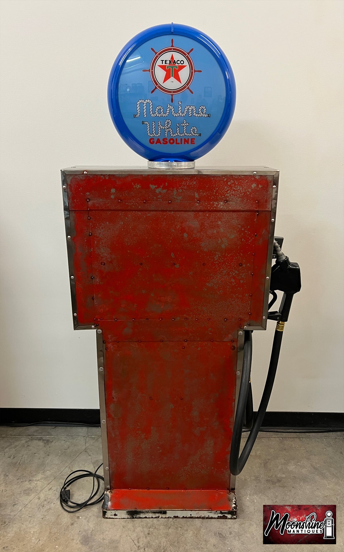 Rustoration 1960’s TEXACO MARINE Gilbarco Gas Pump w/ Shelves - Free Shipping!