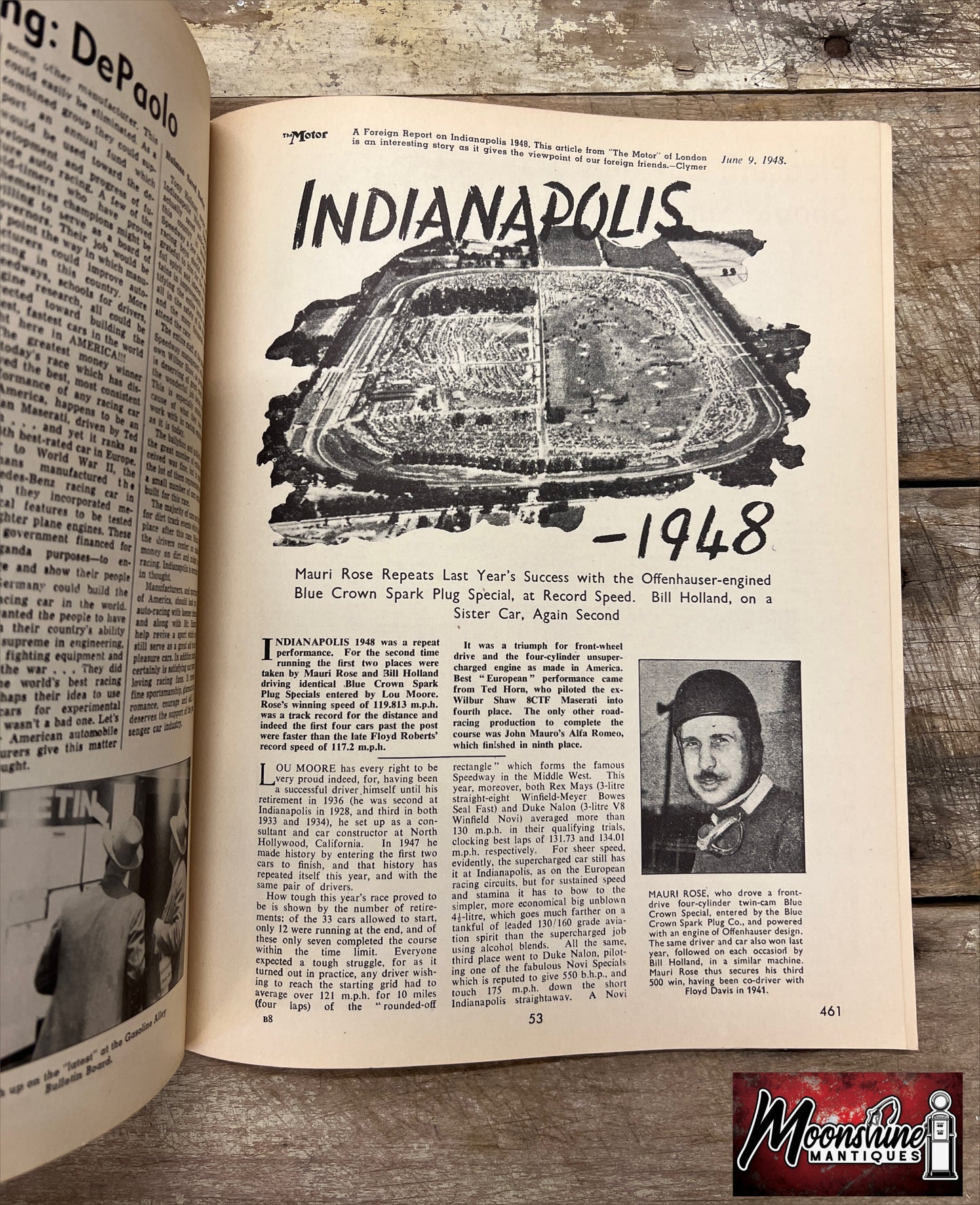 Floyd Clymer's 1948 Indianapolis 500 Race Yearbook - Free Shipping!