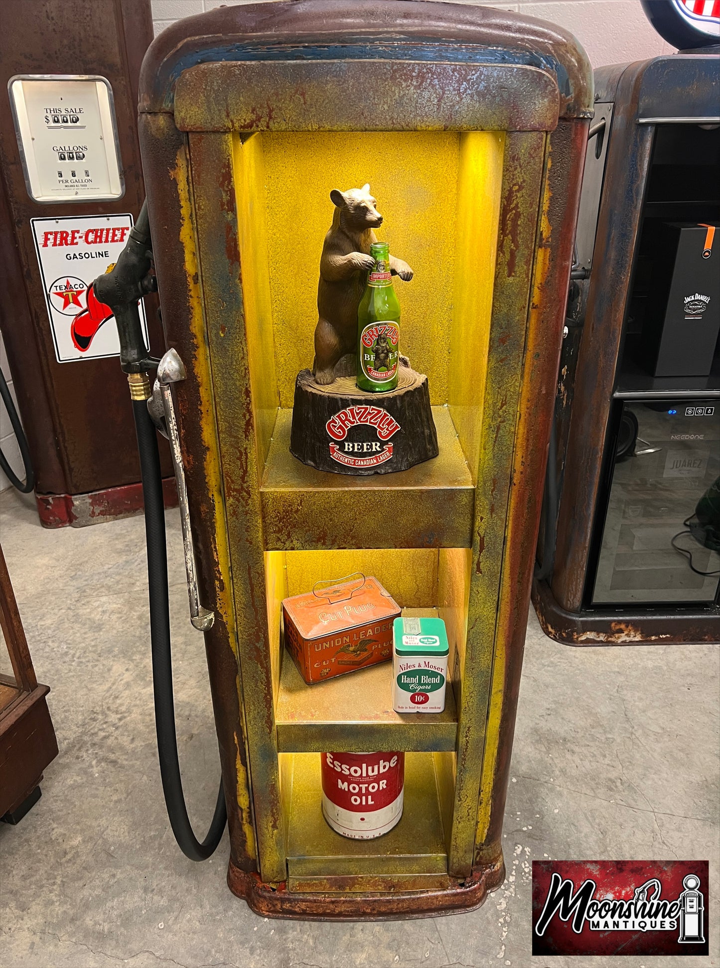 Rustoration 1940’s CADILLAC Gilbarco Gas Pump w/ Shelves - Mancave Decor - Free Shipping!