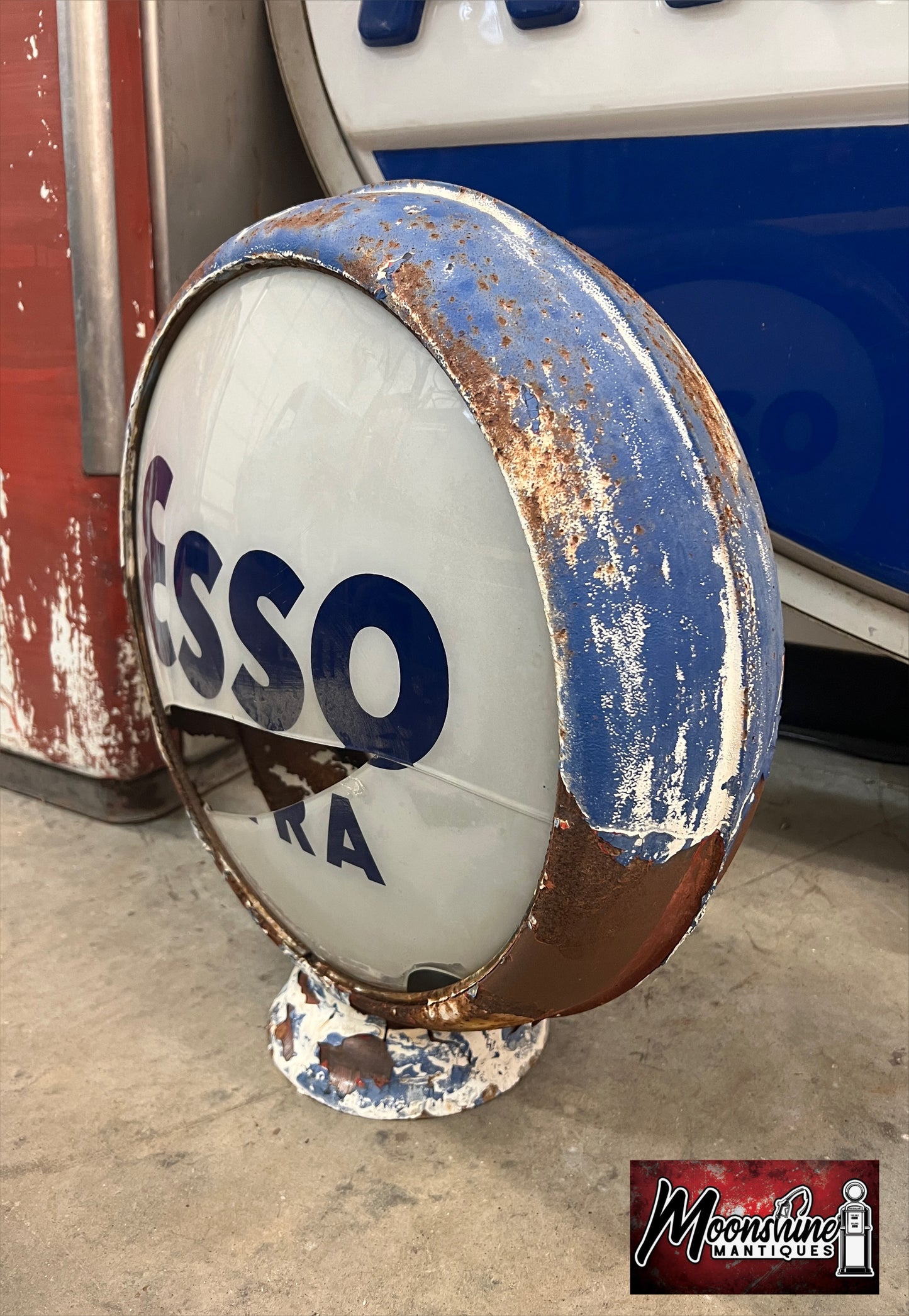 Vtg. Original ESSO EXTRA Gas Pump Globe - Free Shipping!