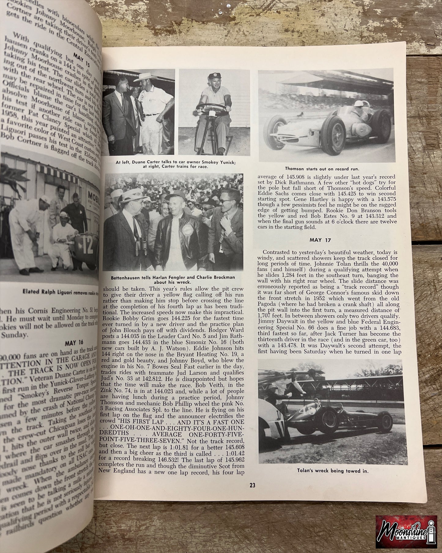 Floyd Clymer's 1959 Indianapolis 500 Race Yearbook - Free Shipping!