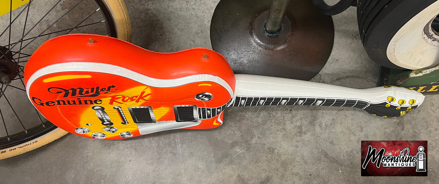 Rare Vtg. MILLER GENUINE DRAFT Beer Inflatable Guitar - Free Shipping!
