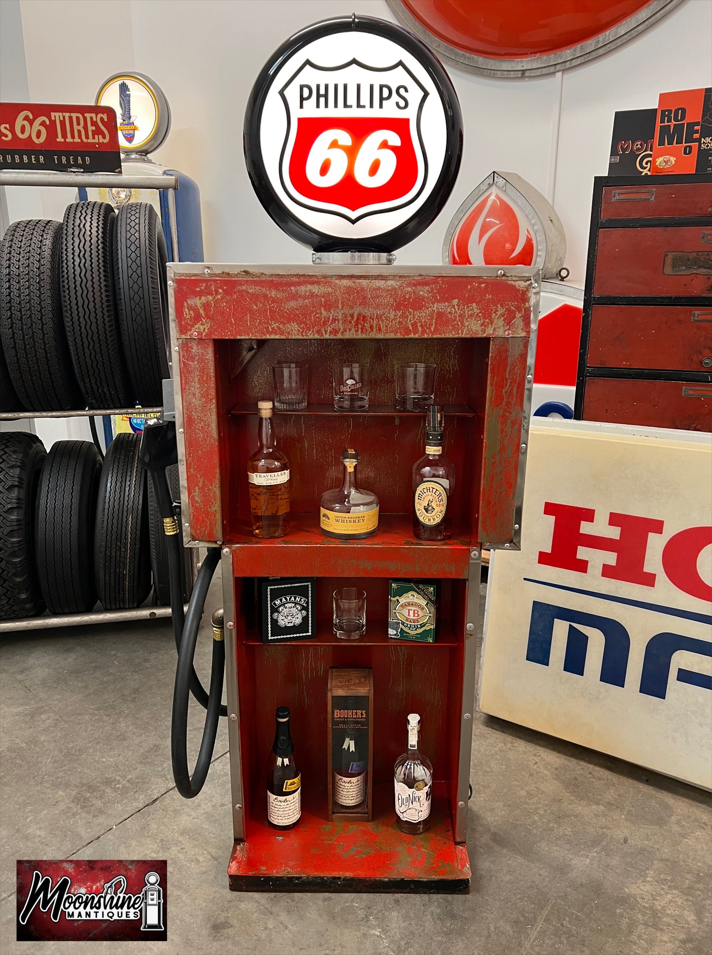 Rustoration 1960’s PHILLIPS 66 Gilbarco Gas Pump w/ Shelves - Mancave Decor - Free Shipping!