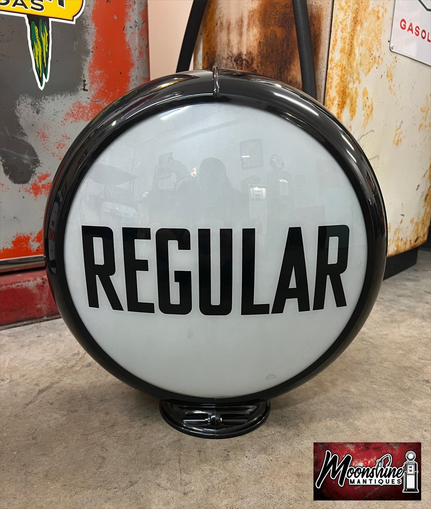 Original 1950's REGULAR GASOLINE Gas Pump Globe - Free Shipping!