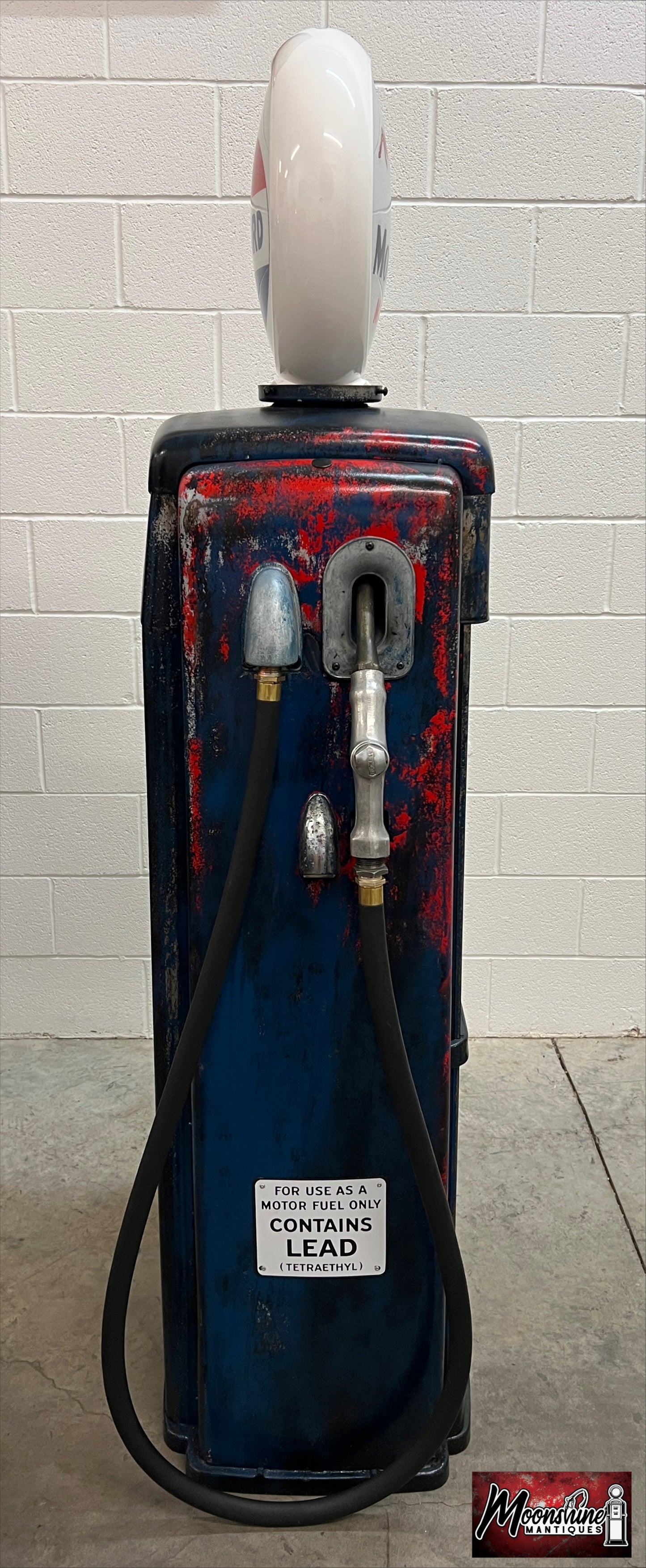 Rustoration 1950’s MOBIL MARINE Tokheim Gas Pump w/ Shelves - Mancave Decor - Shipping Available!