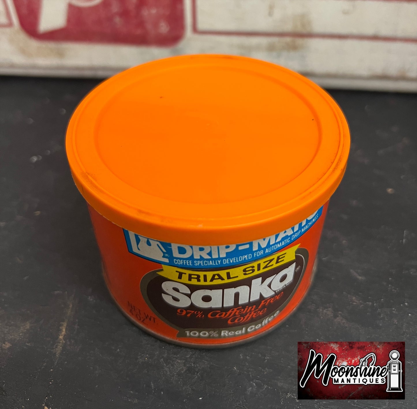 Vtg. SANKA COFFEE Trial Size Tin Can - Full / Unopened - Free Shipping!
