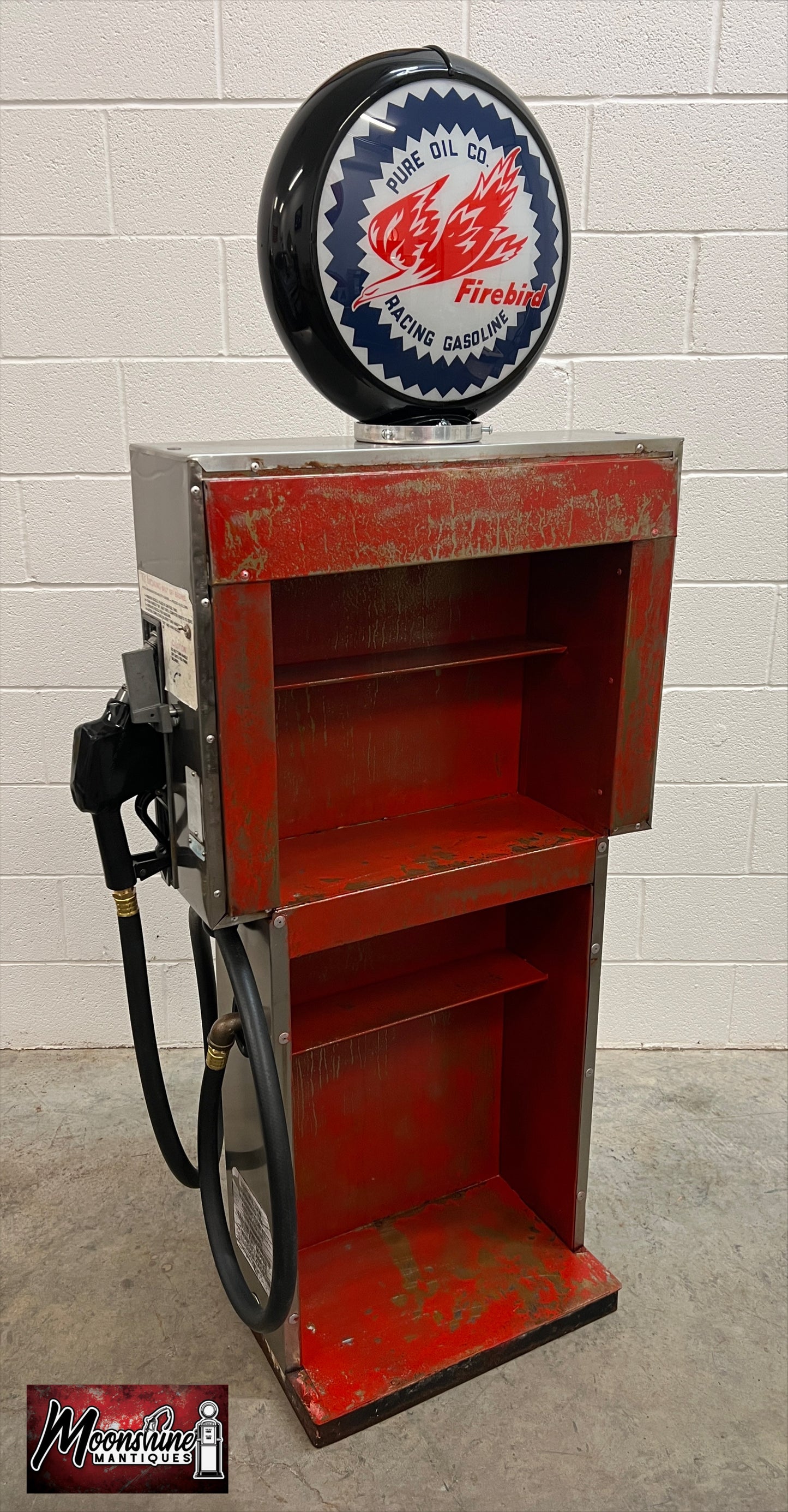 Rustoration 1960’s PURE Firebird Racing Gas Pump w/ Shelves - Mancave Decor - Free Shipping!
