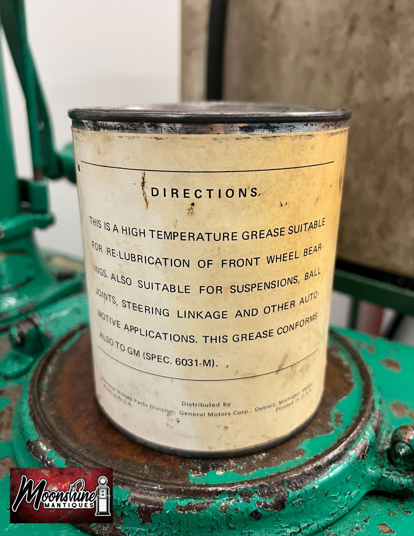 Vtg. 1950's General Motors GM Grease Can - Free Shipping!