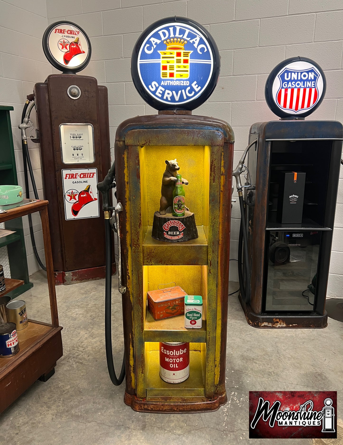 Rustoration 1940’s CADILLAC Gilbarco Gas Pump w/ Shelves - Mancave Decor - Free Shipping!