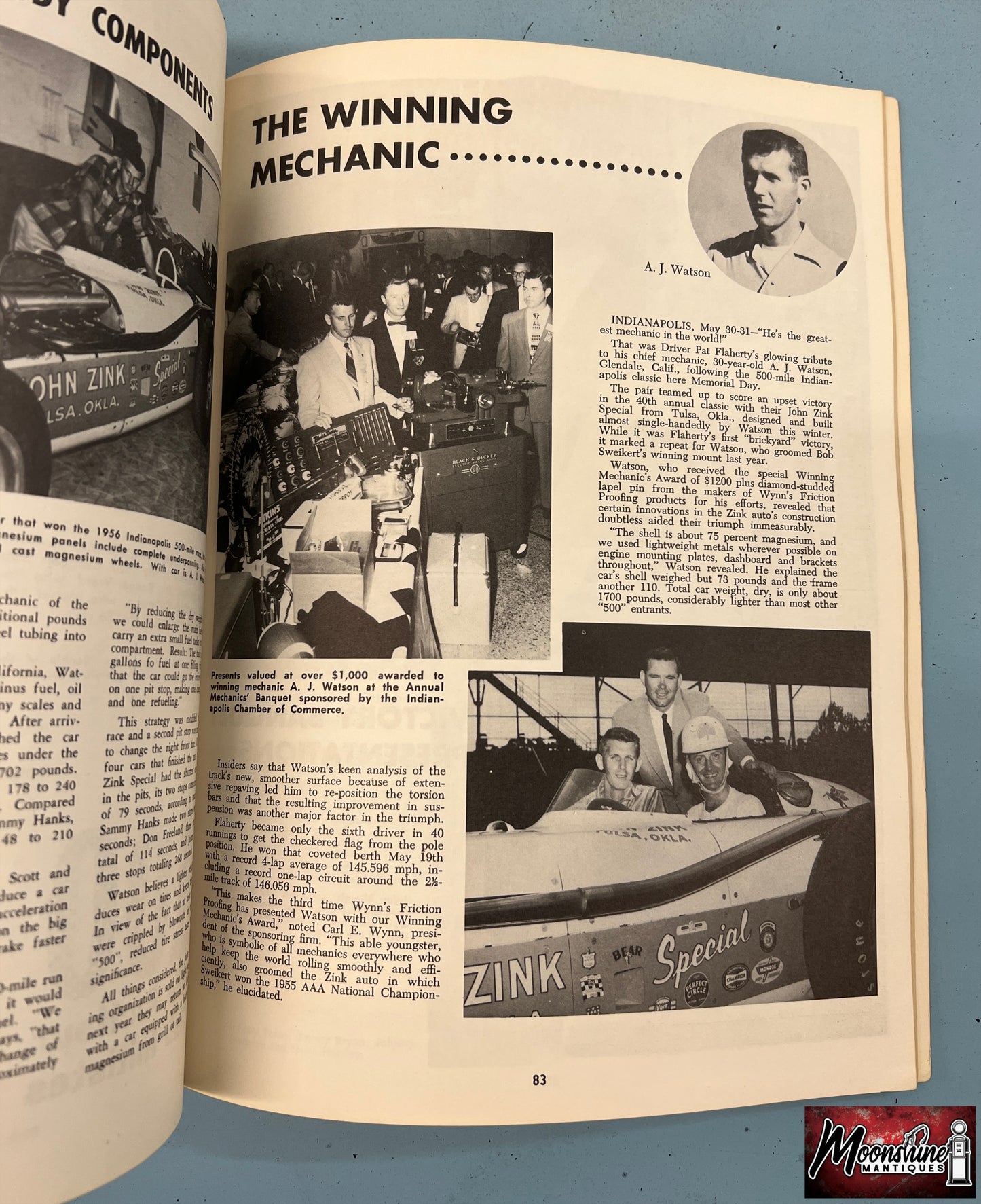 Floyd Clymer's 1956 Indianapolis 500 Race Yearbook - Free Shipping!