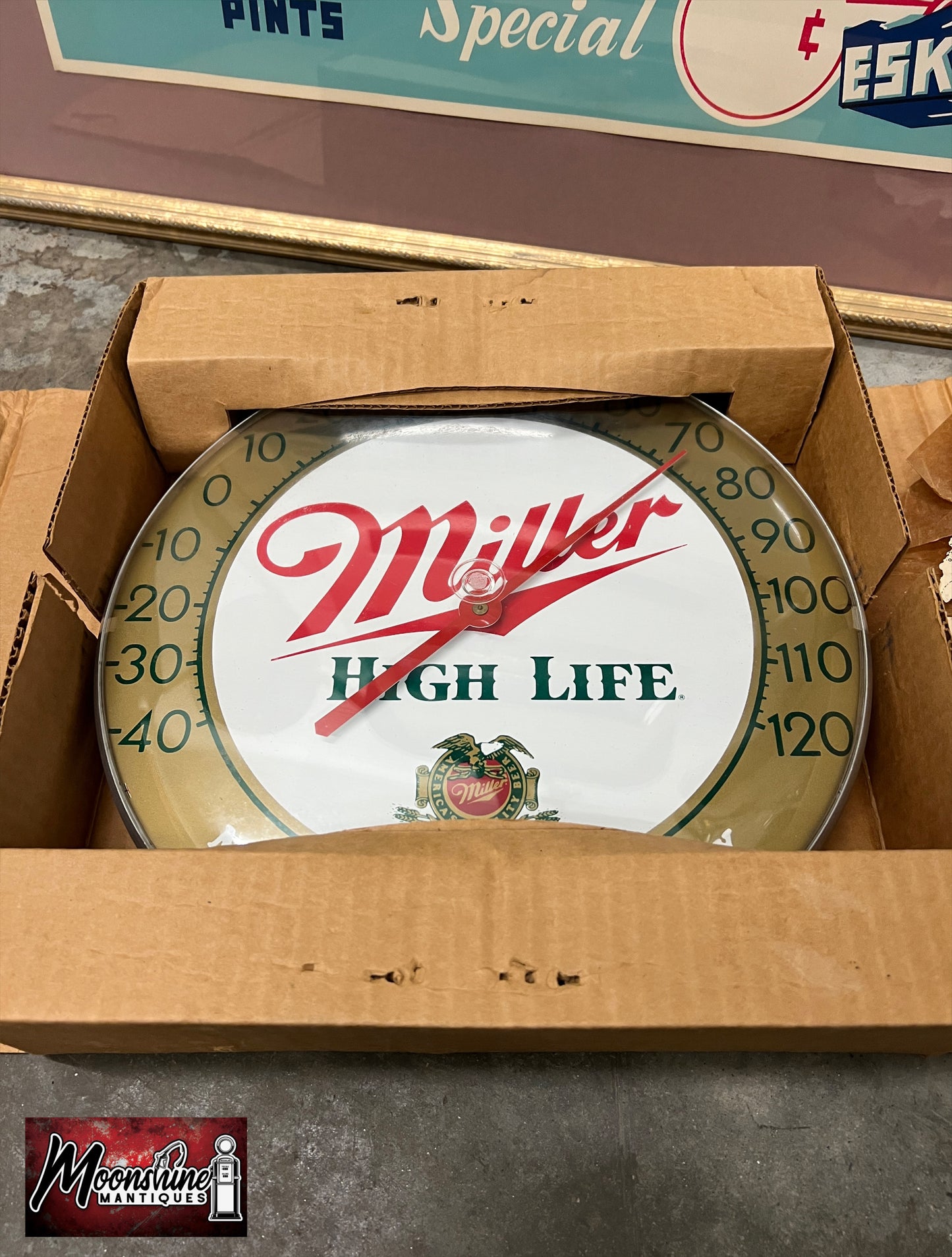 Vtg. MILLER HIGH LIFE Beer Thermometer / Sign - NOS - Free Shipping!