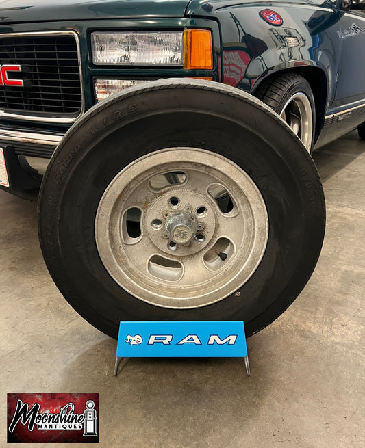 NOS - Vtg. RAM TIRES Display Stand Rack Sign - Free Shipping!