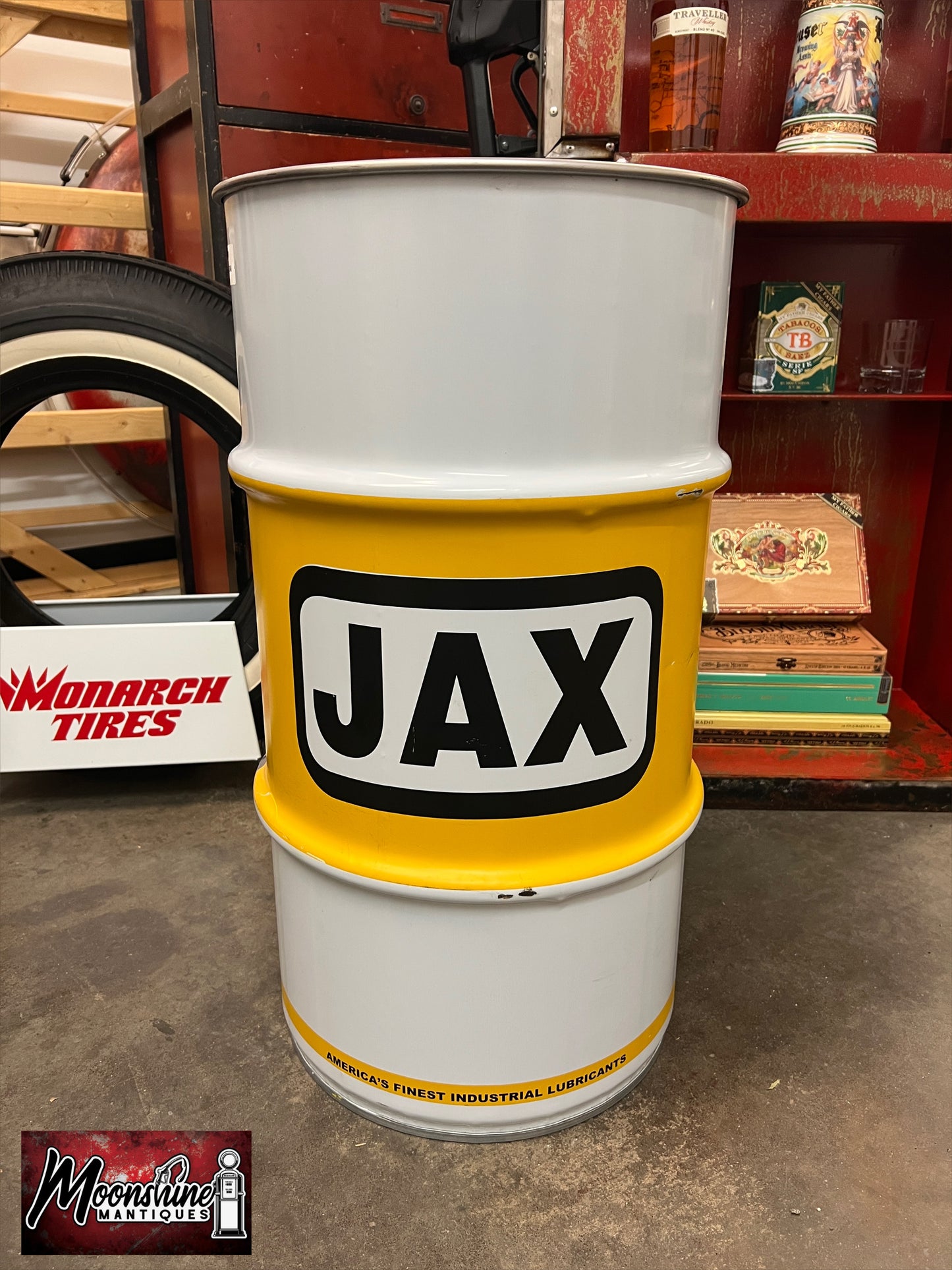 JAX Lubricant Grease Drum 16 gal. - Mancave Trash Can - Gas & Oil - Free Shipping!