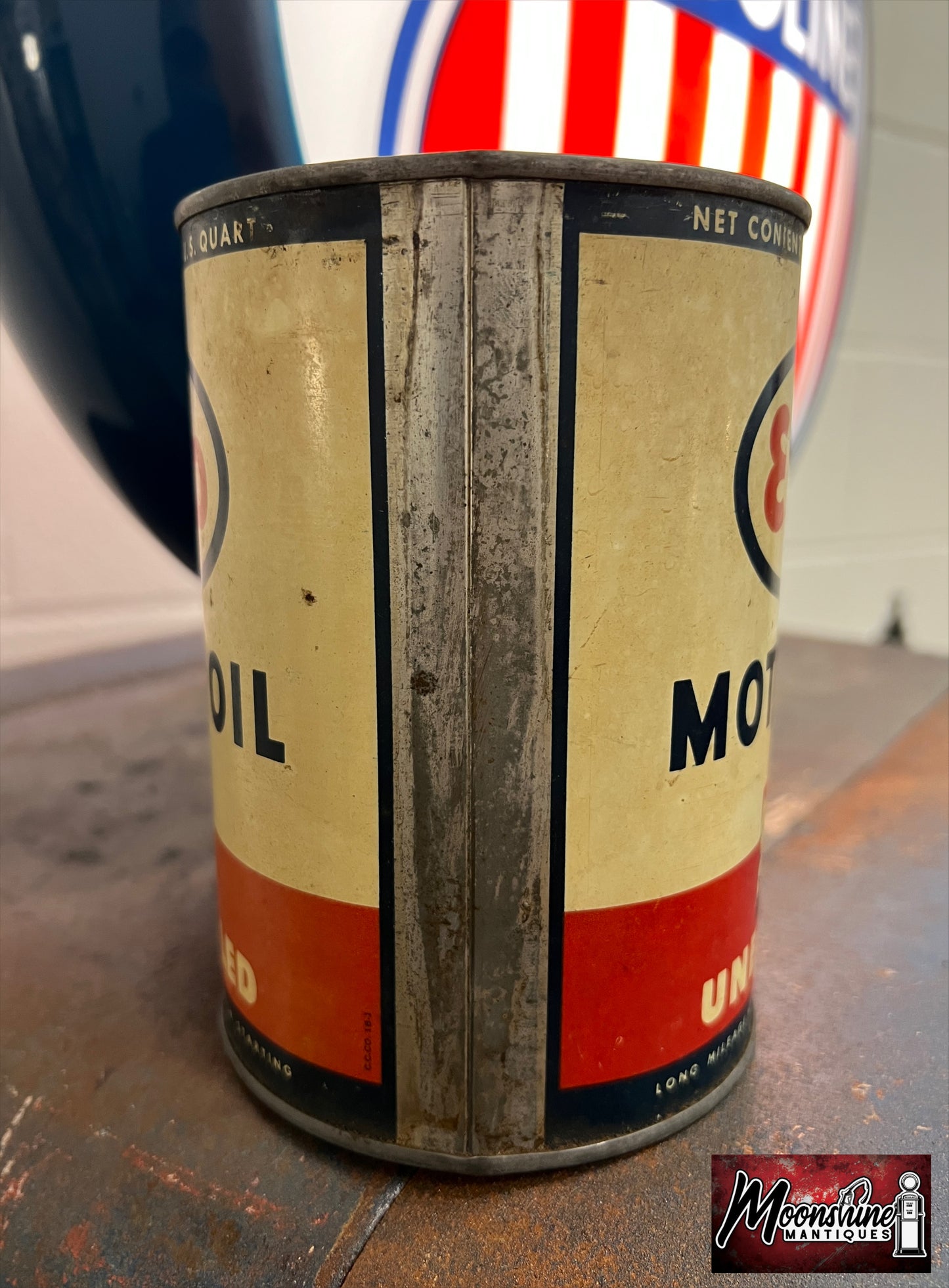 1930’s ESSO Unexcelled Motor Oil Can 1 qt. - Free Shipping!