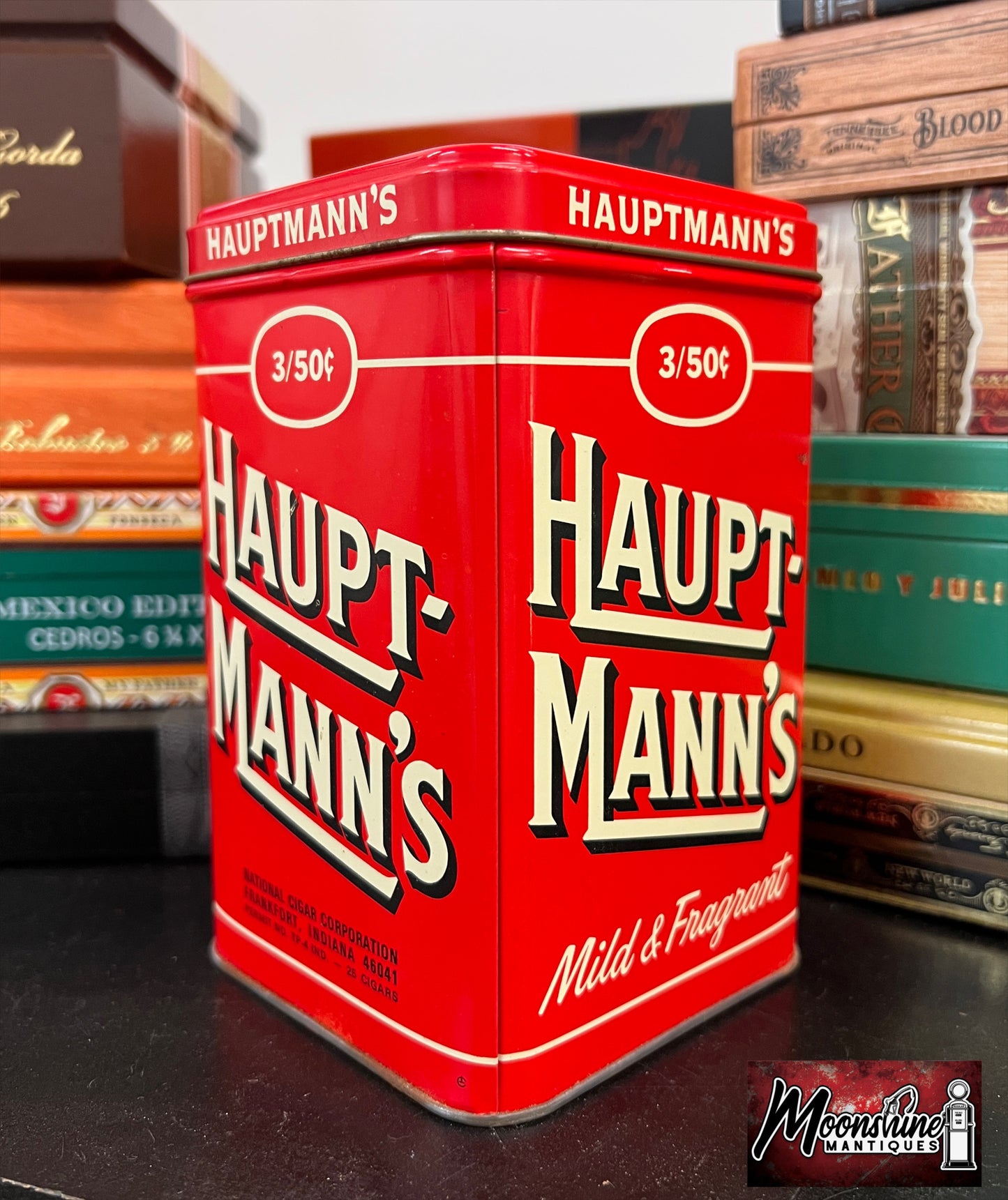 Vintage HAUPTMANN'S Cigar Tin - Free Shipping!