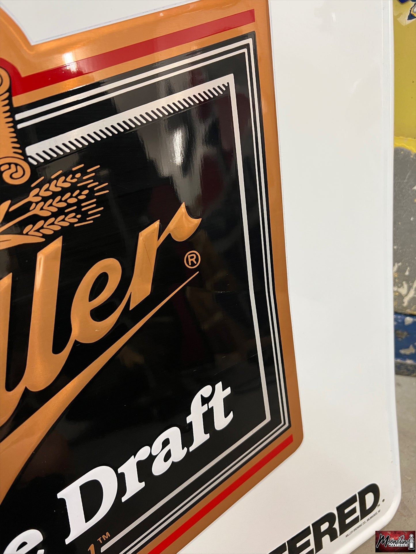 Vtg. MILLER GENUINE DRAFT Beer Sign - Free Shipping!
