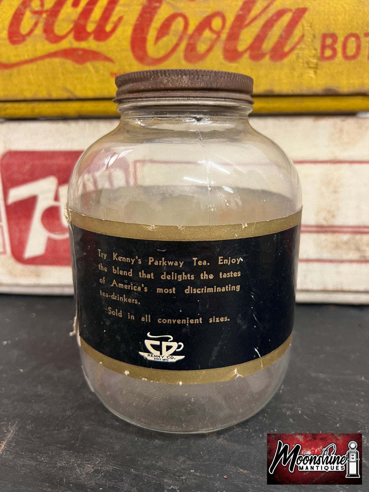 Vtg. KENNY'S NORWOOD COFFEE Jar - Free Shipping!