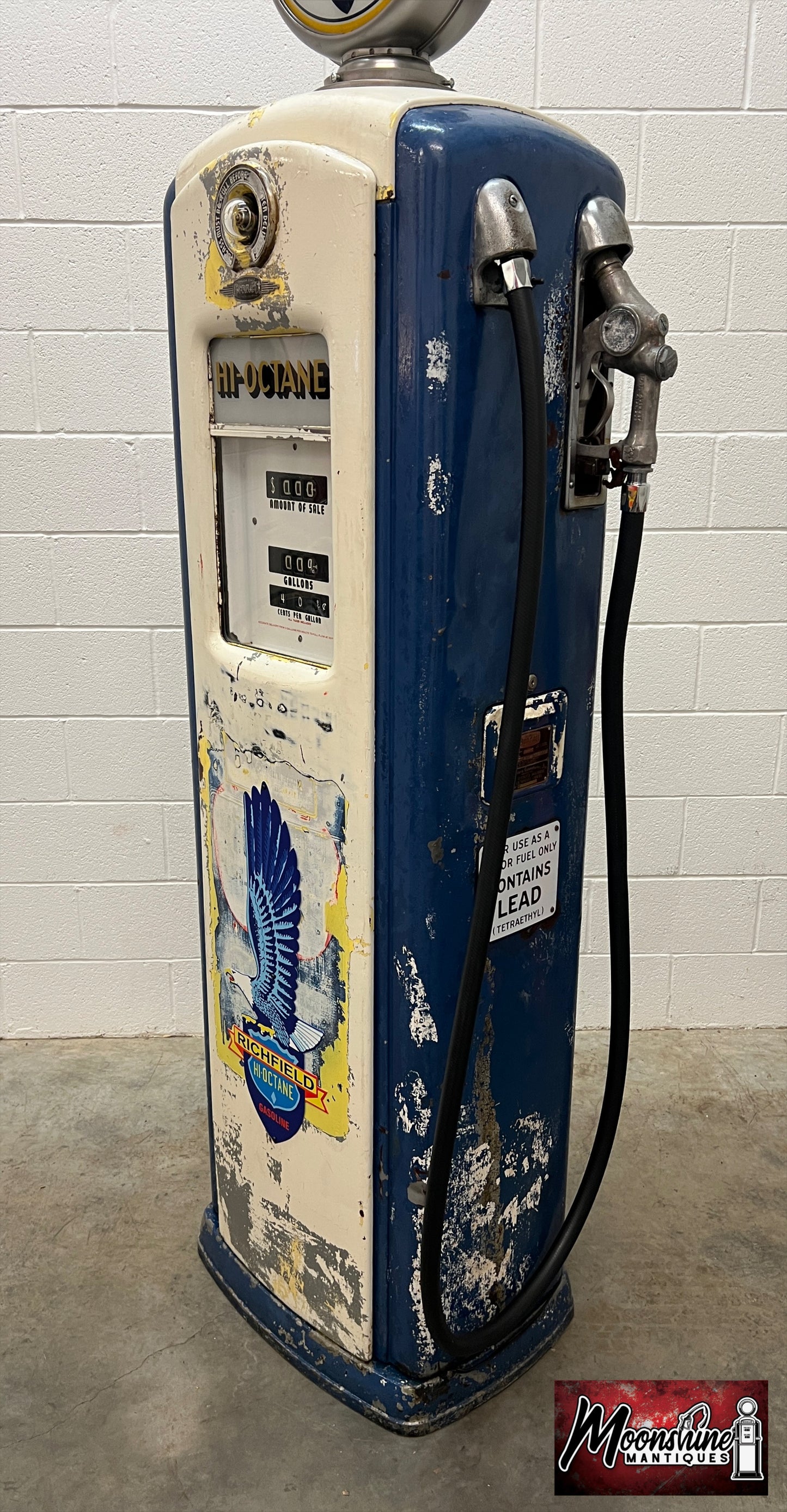 1940’s RICHFIELD GASOLINE Bennett 646 Gas Pump - Rustoration - Shipping Available!