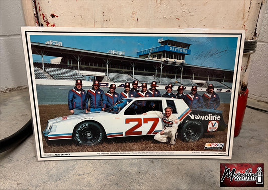1980’s SportStar Photo Graphics NASCAR Cale Yarborough Valvoline Poster / Placemat - Free Shipping!