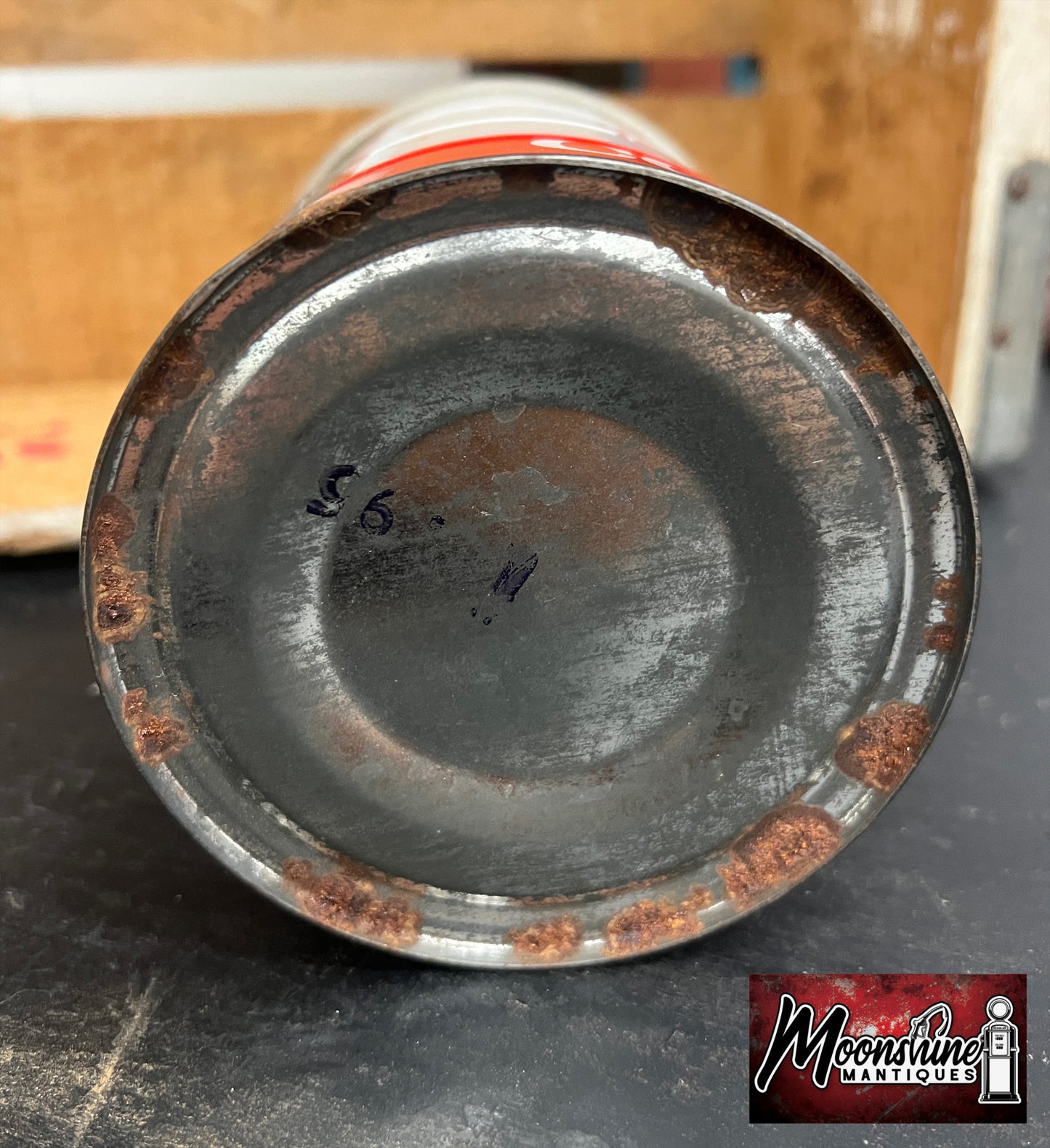 Vtg. RED & WHITE COFFEE Tin Can - Free Shipping!